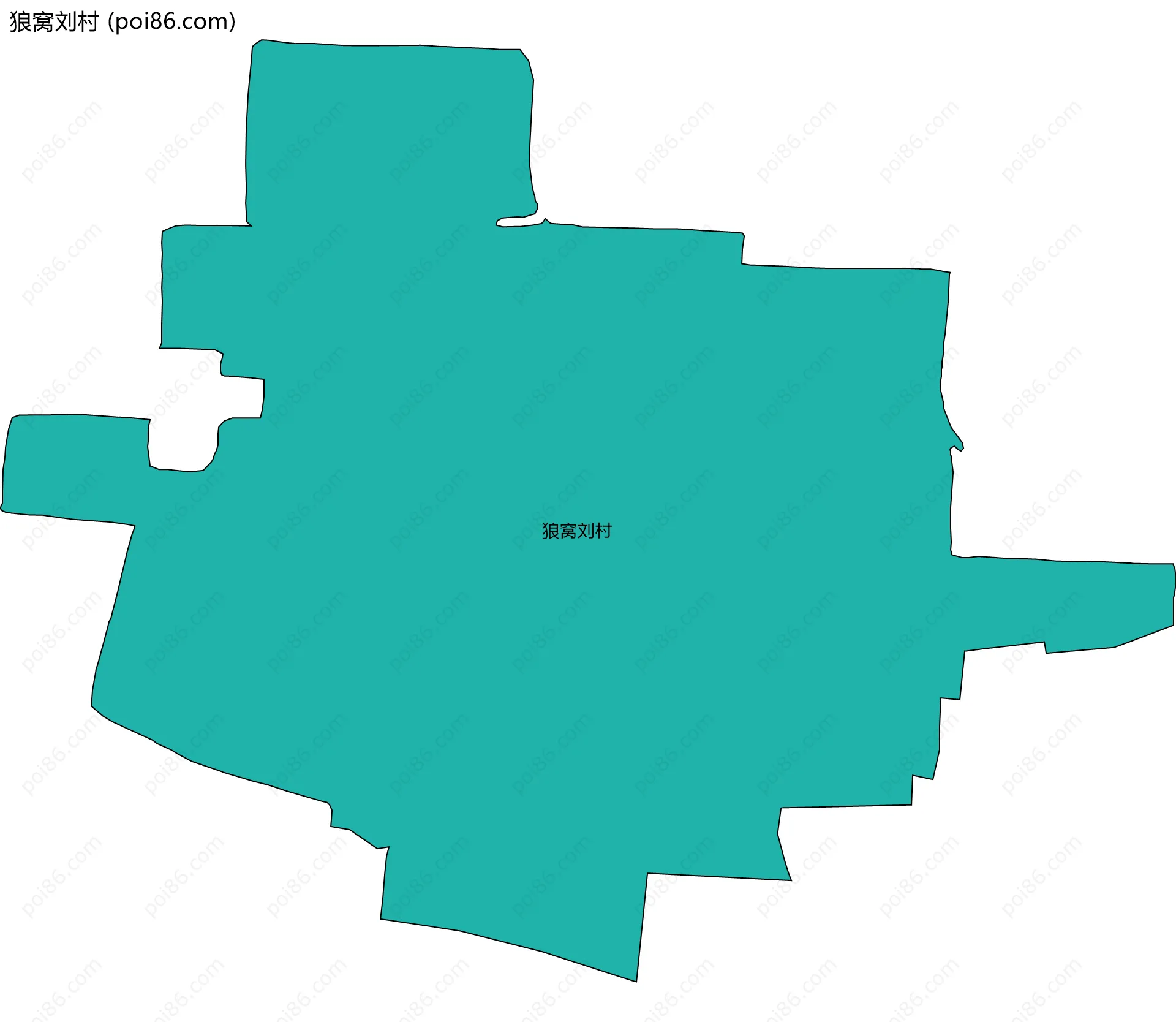 狼窝刘村边界地图