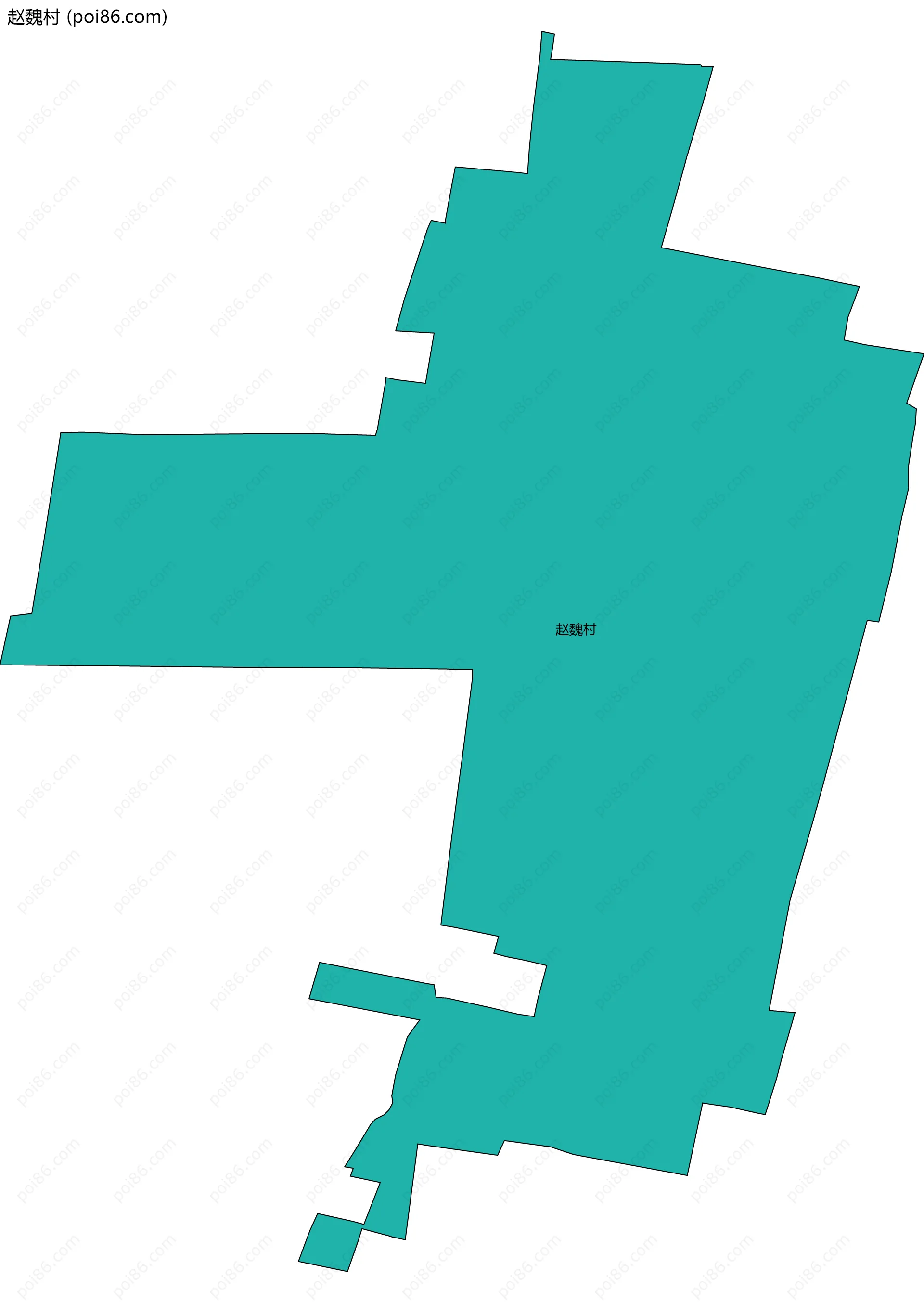 赵魏村边界地图