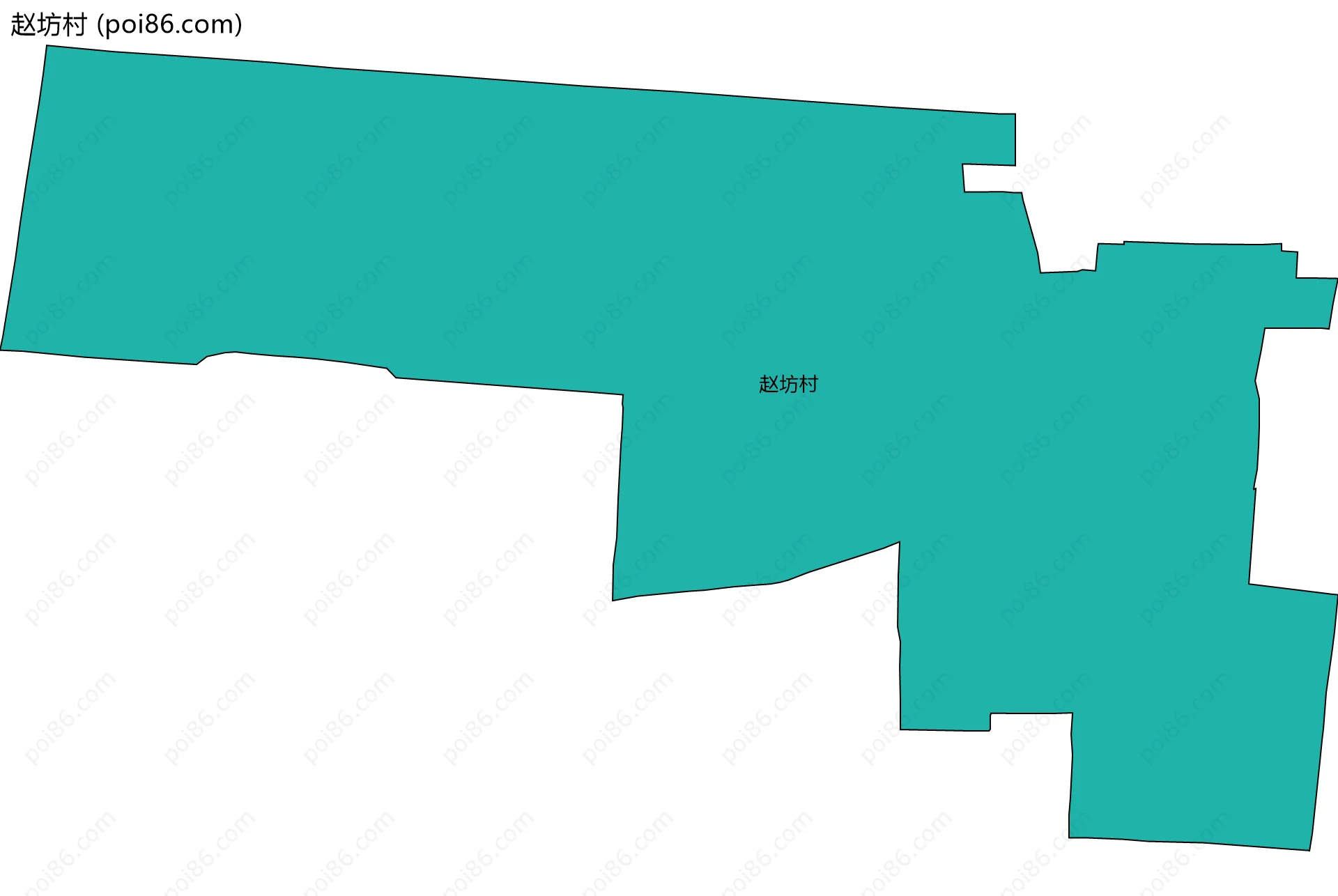 赵坊村边界地图