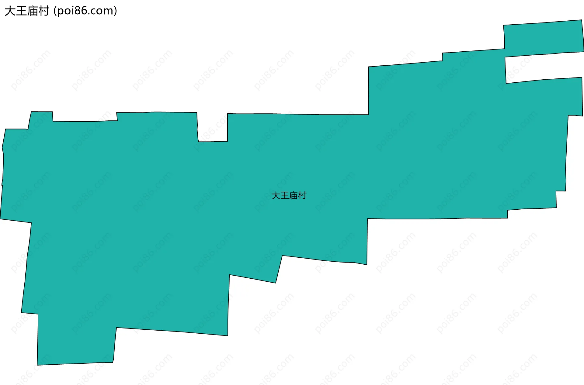 大王庙村边界地图
