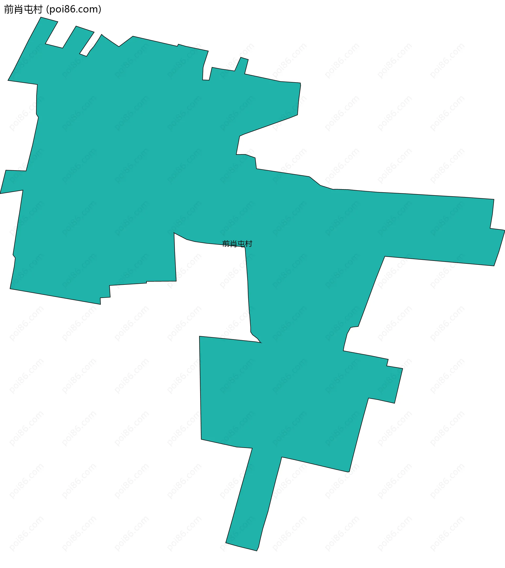 前肖屯村边界地图