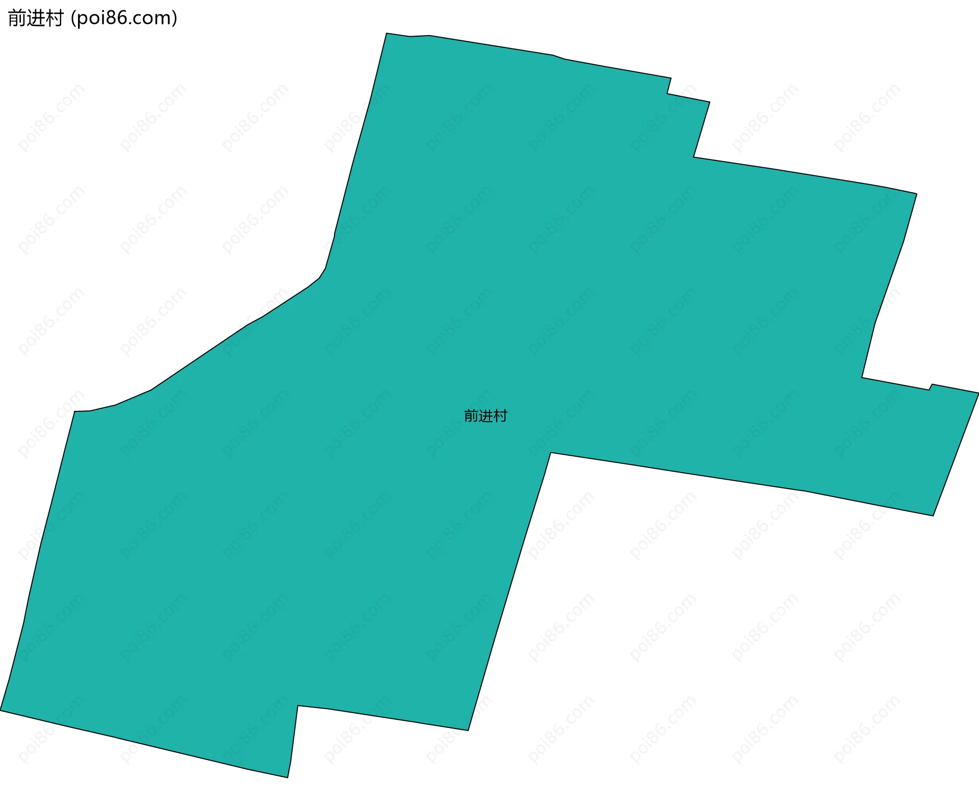 前进村边界地图