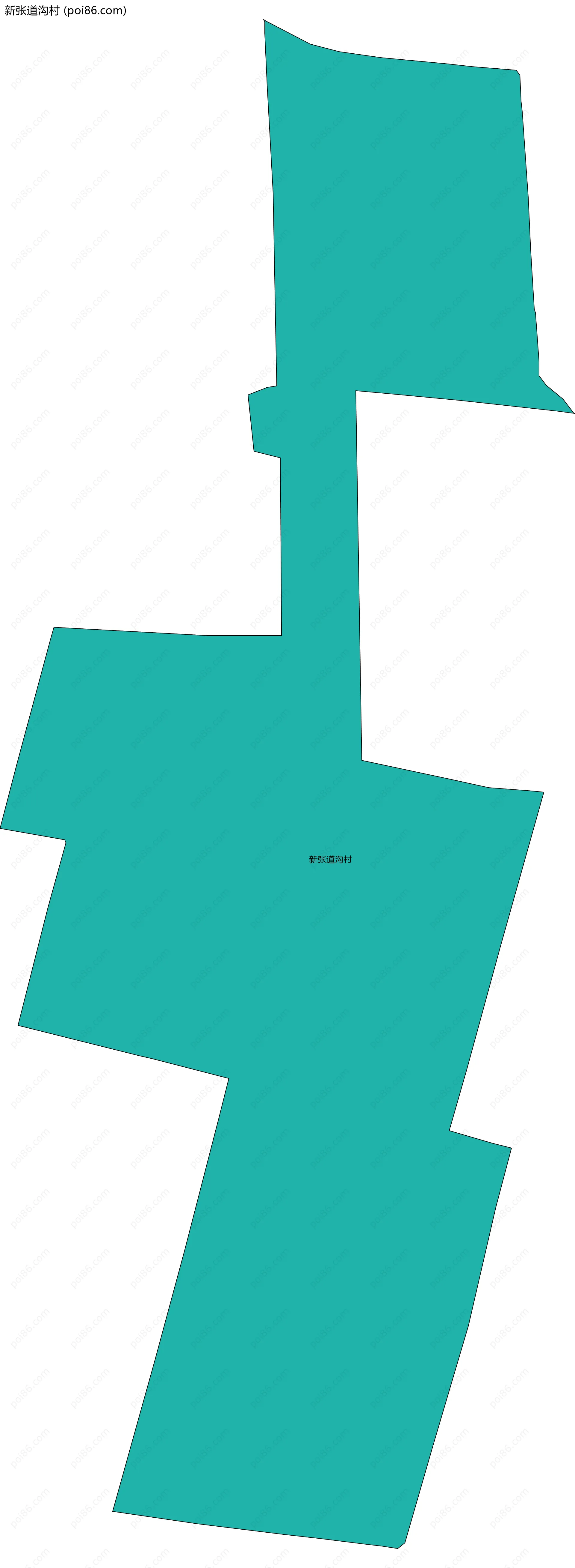 新张道沟村边界地图