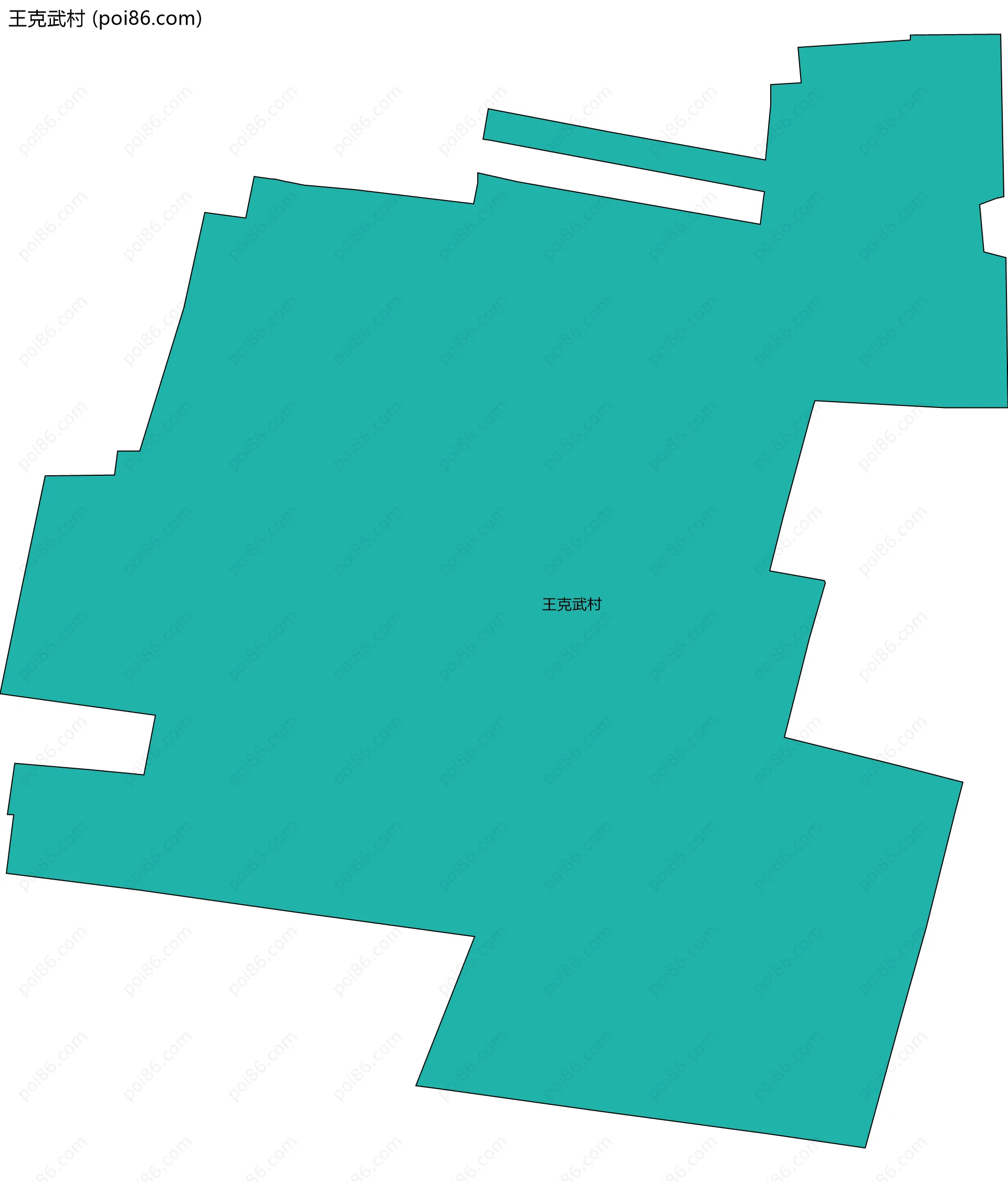 王克武村边界地图