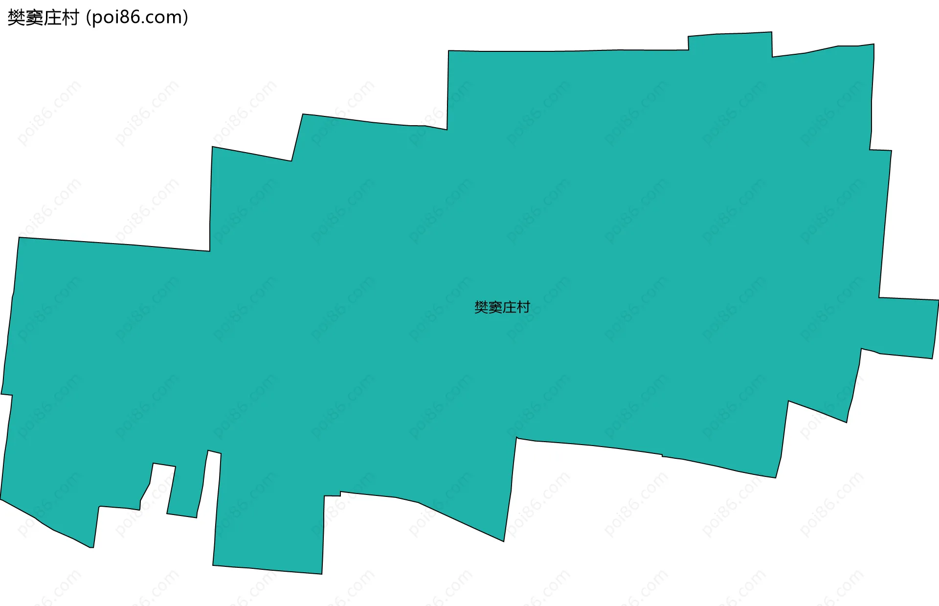 樊窦庄村边界地图