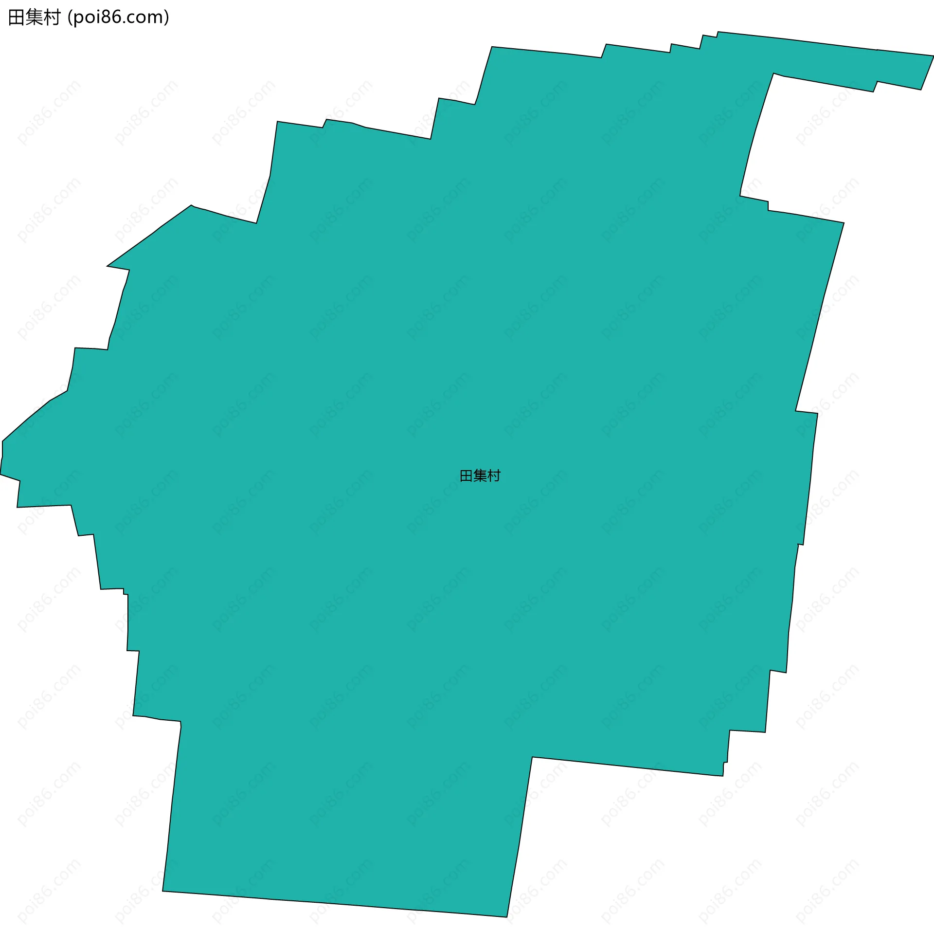 田集村边界地图