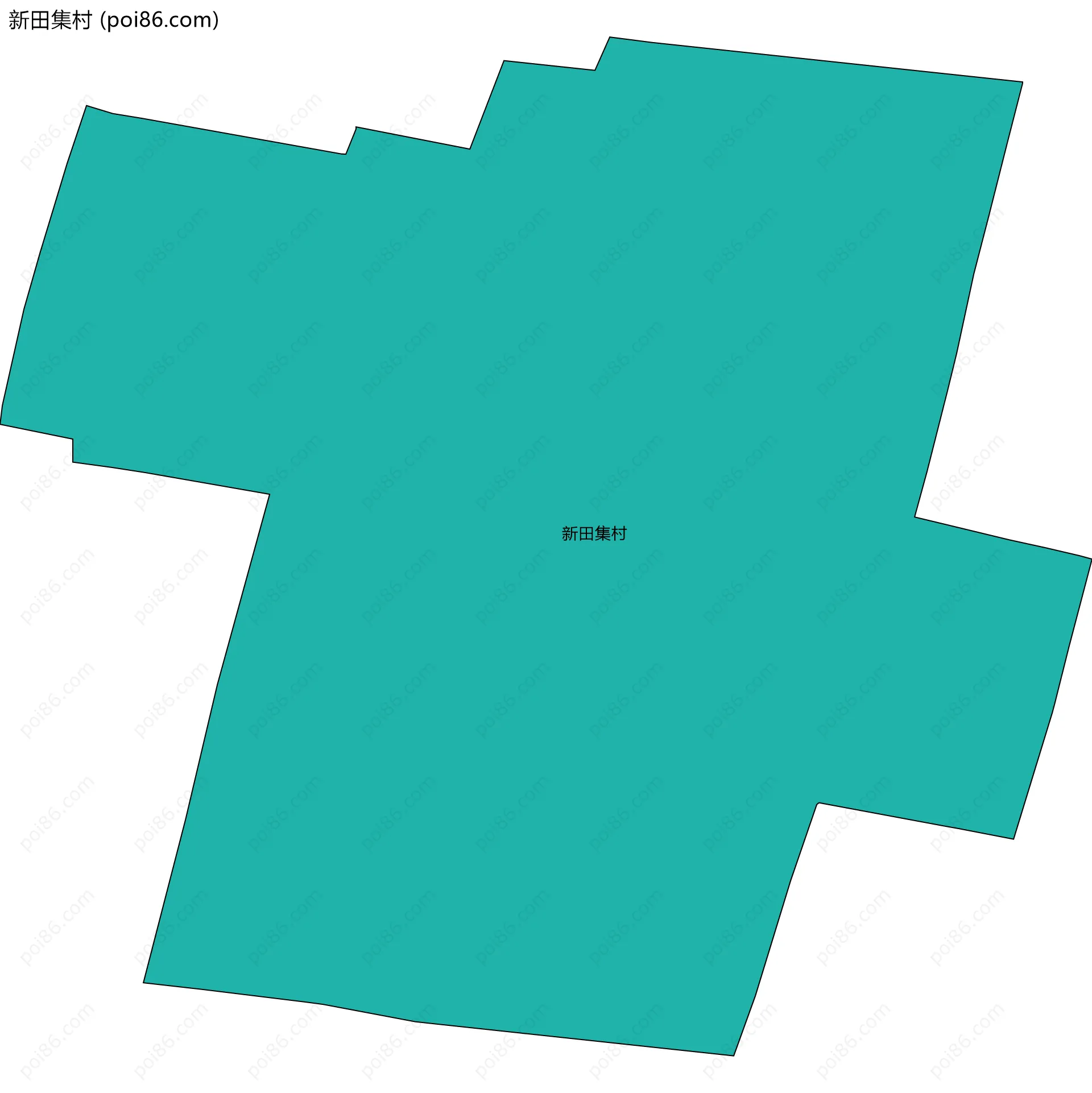 新田集村边界地图