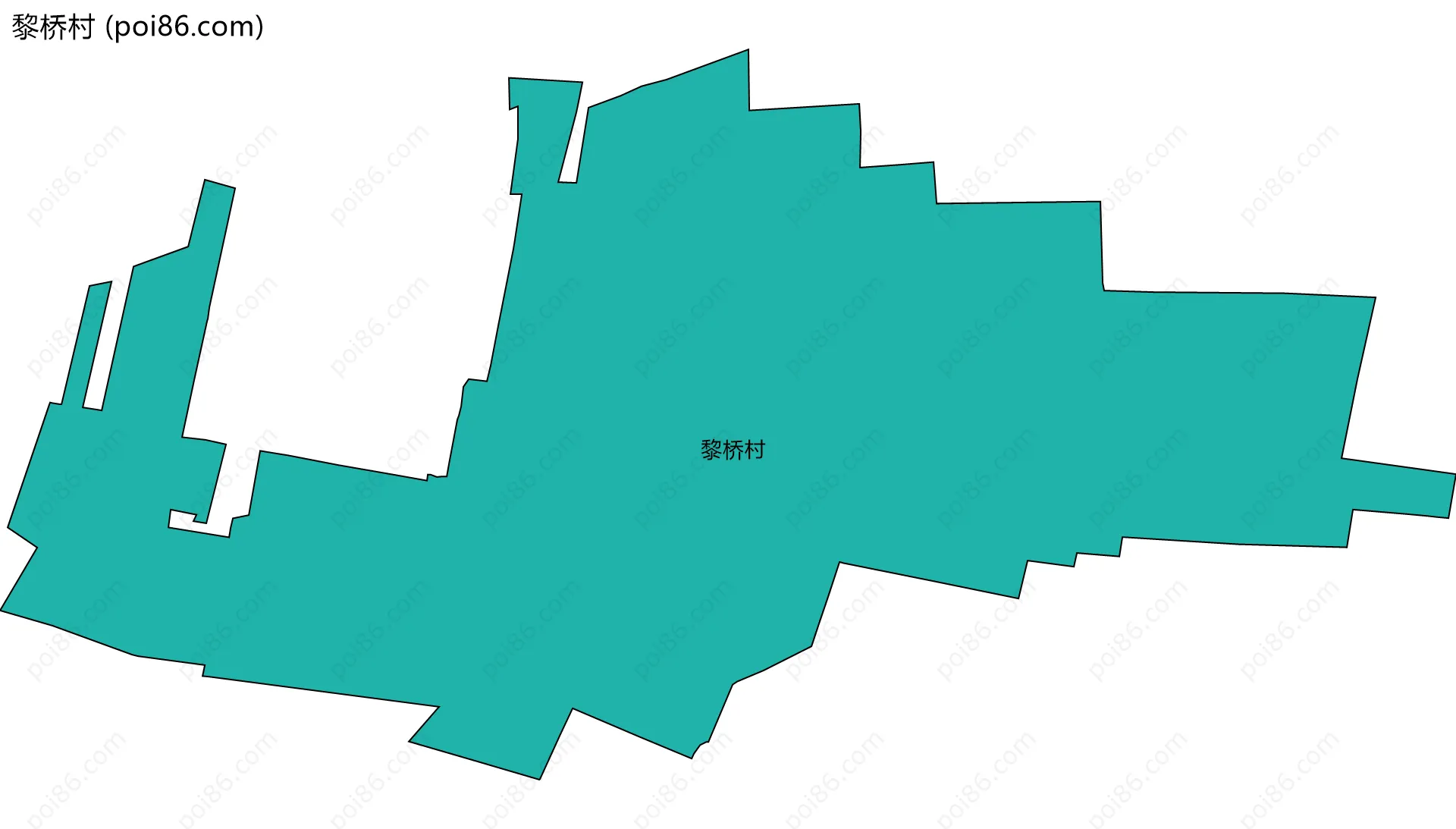 黎桥村边界地图