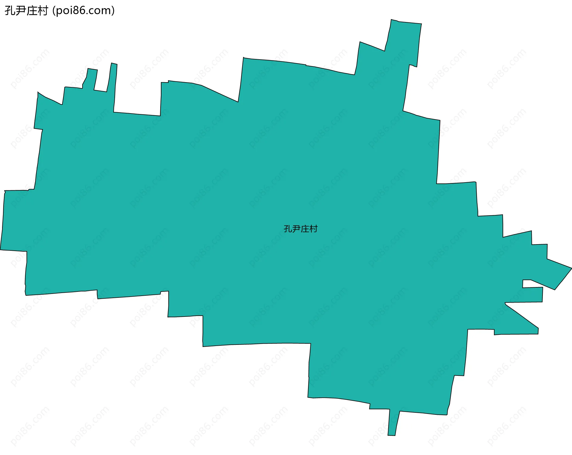 孔尹庄村边界地图