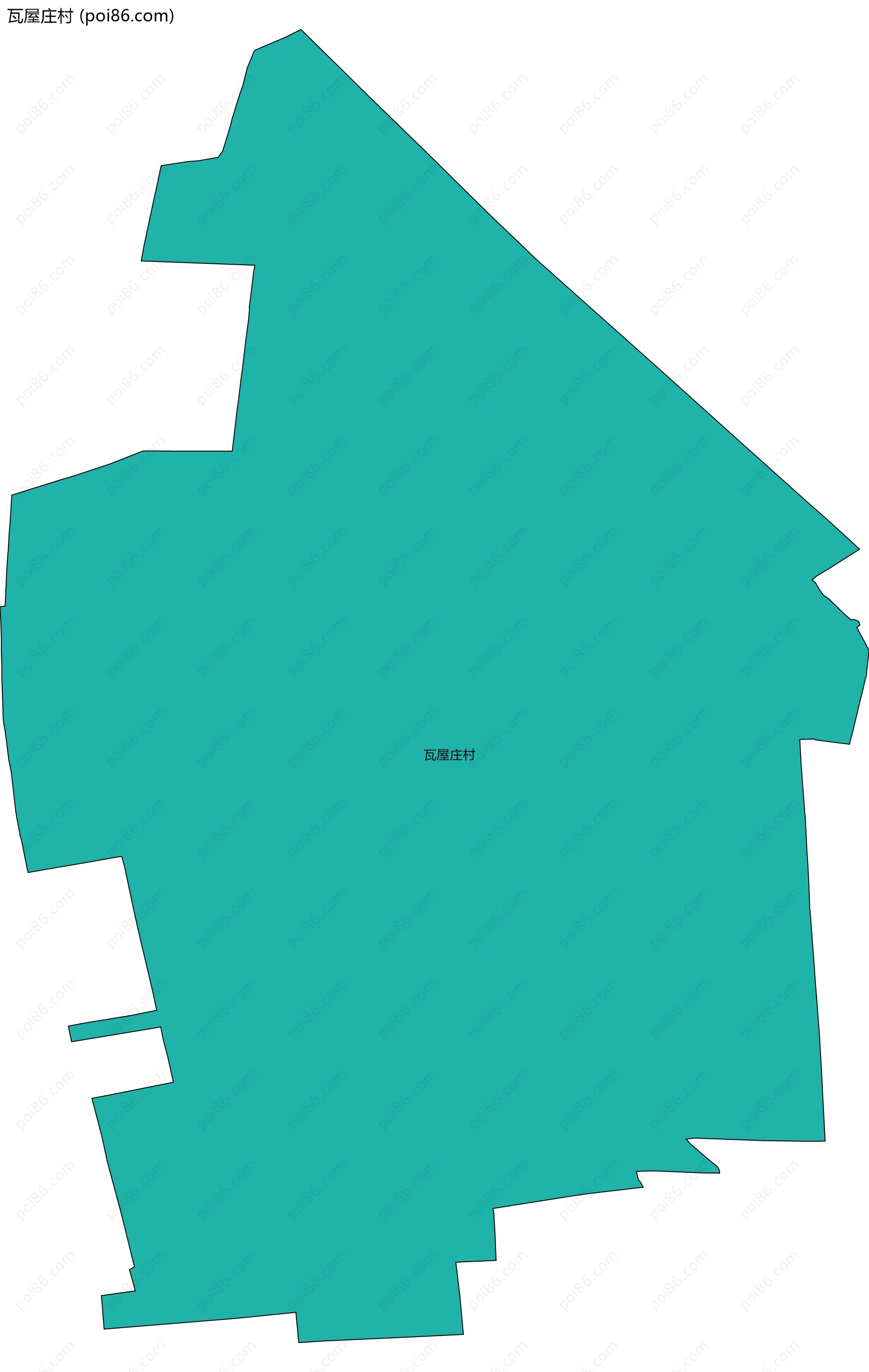 瓦屋庄村边界地图