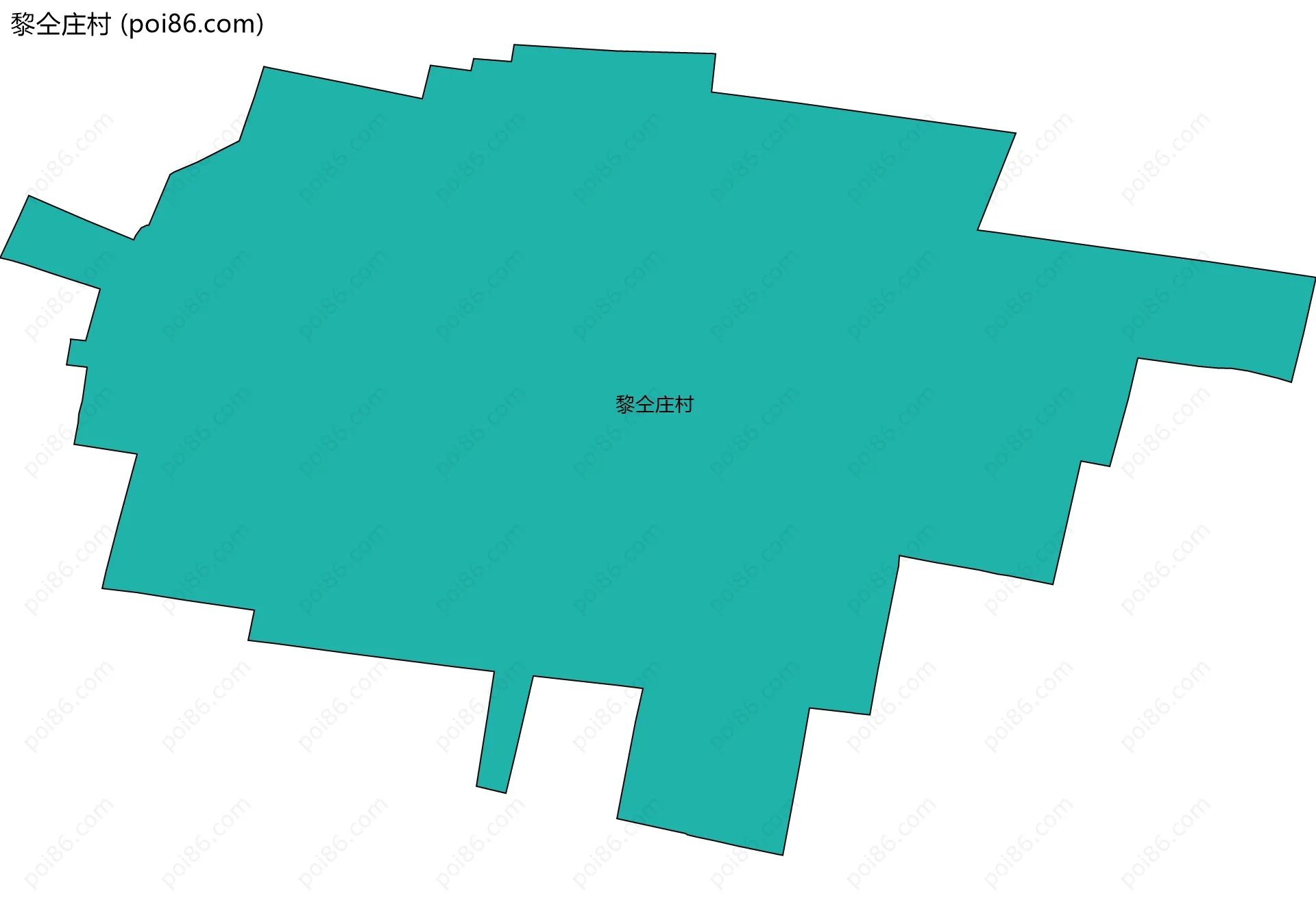 黎仝庄村边界地图