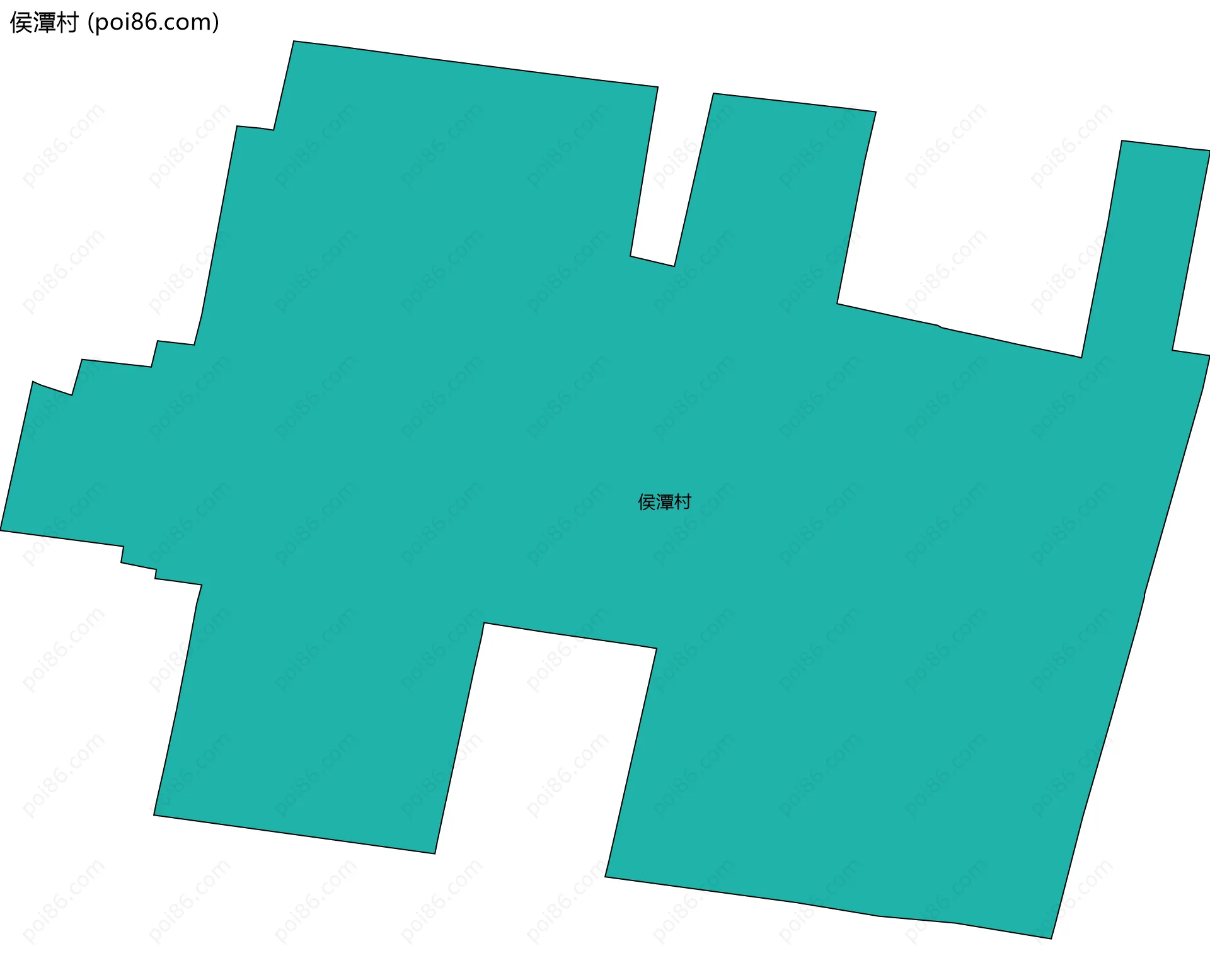 侯潭村边界地图