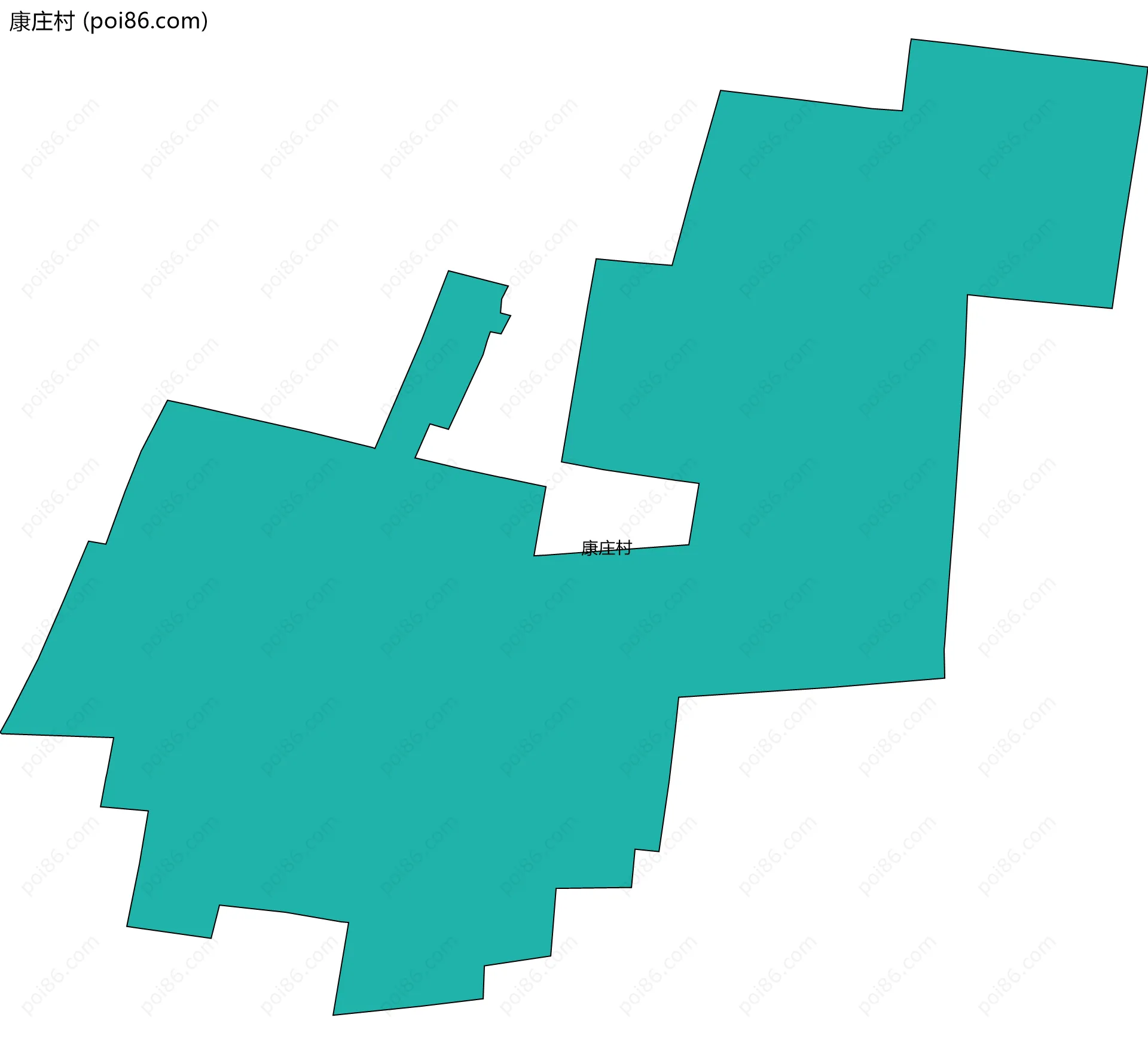 康庄村边界地图
