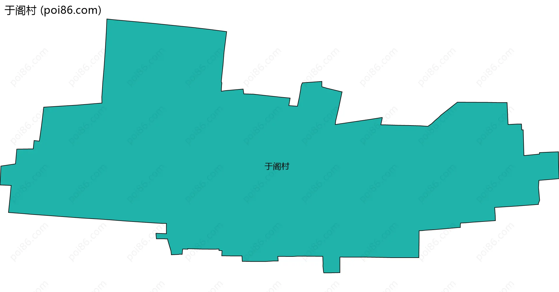 于阁村边界地图
