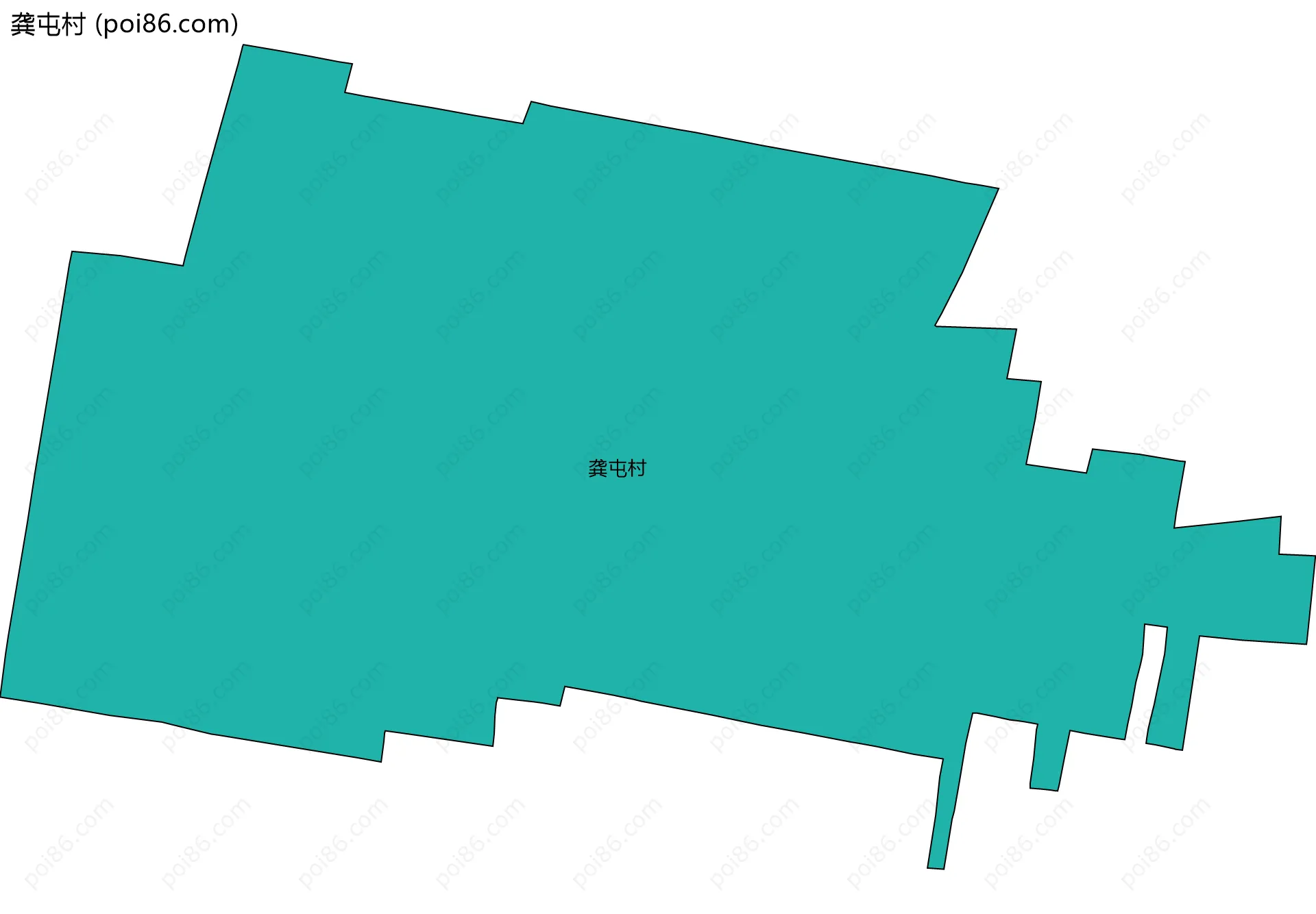 龚屯村边界地图