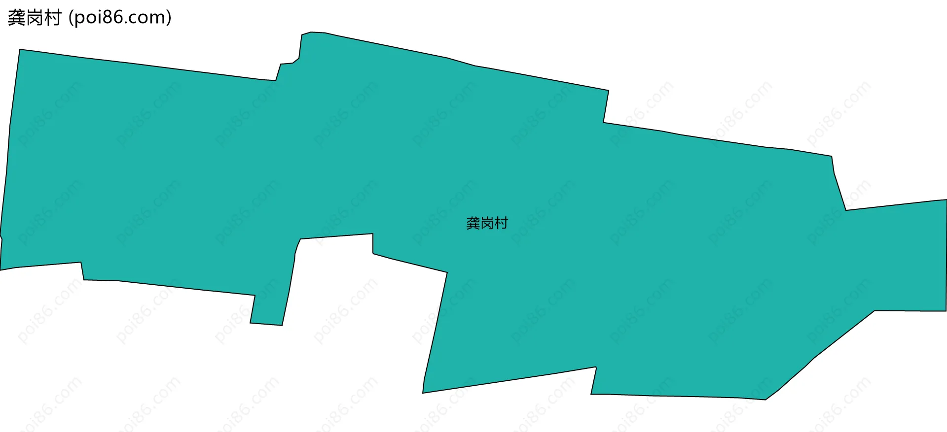 龚岗村边界地图