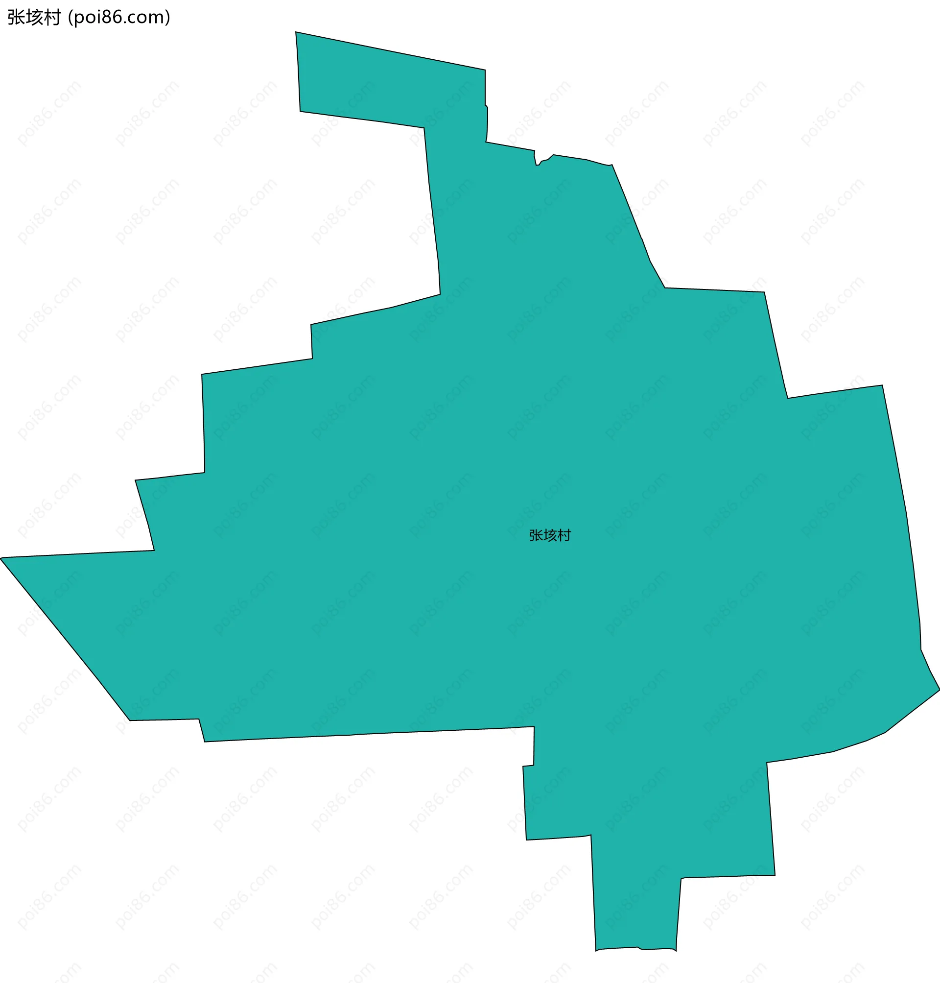 张垓村边界地图