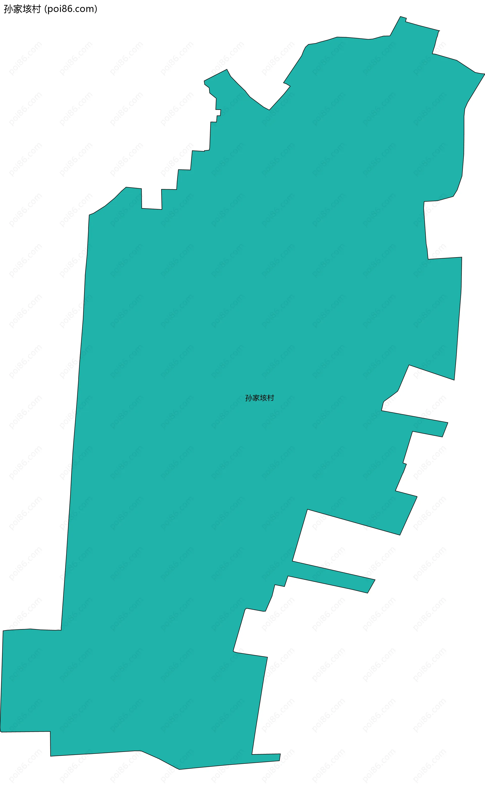 孙家垓村边界地图