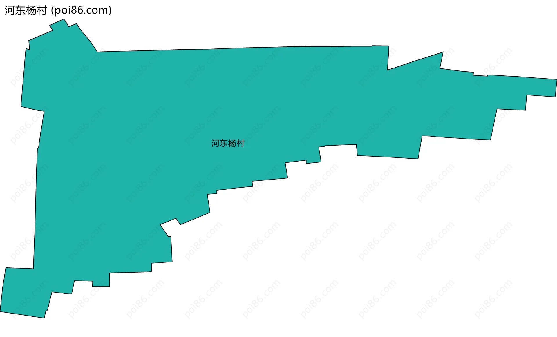 河东杨村边界地图