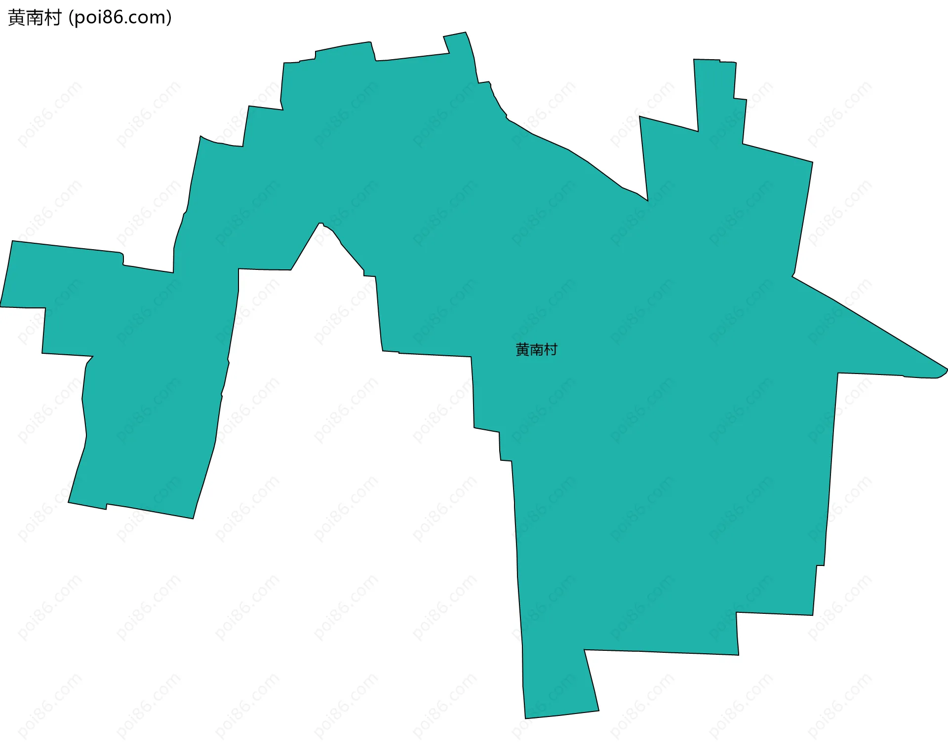黄南村边界地图