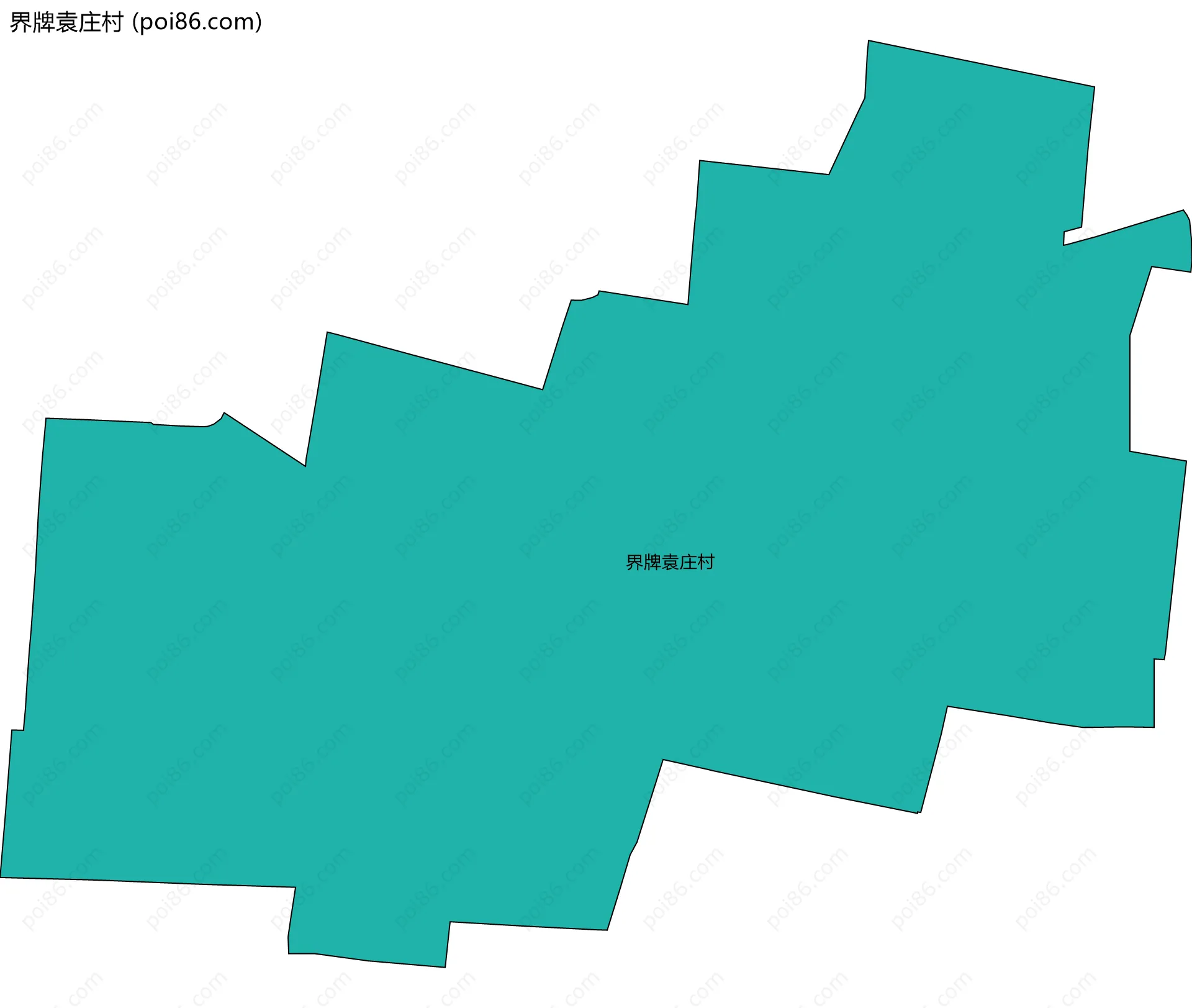 界牌袁庄村边界地图