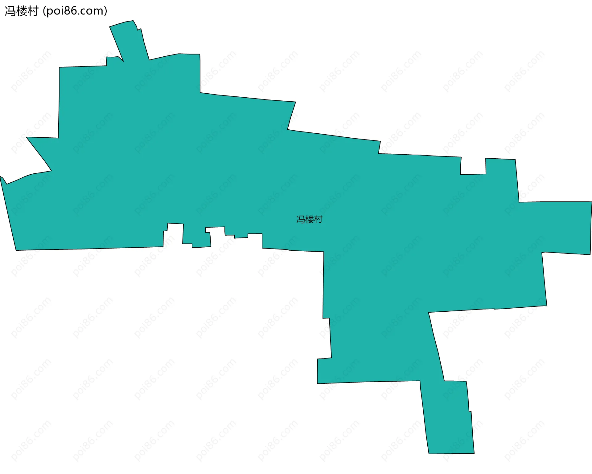冯楼村边界地图