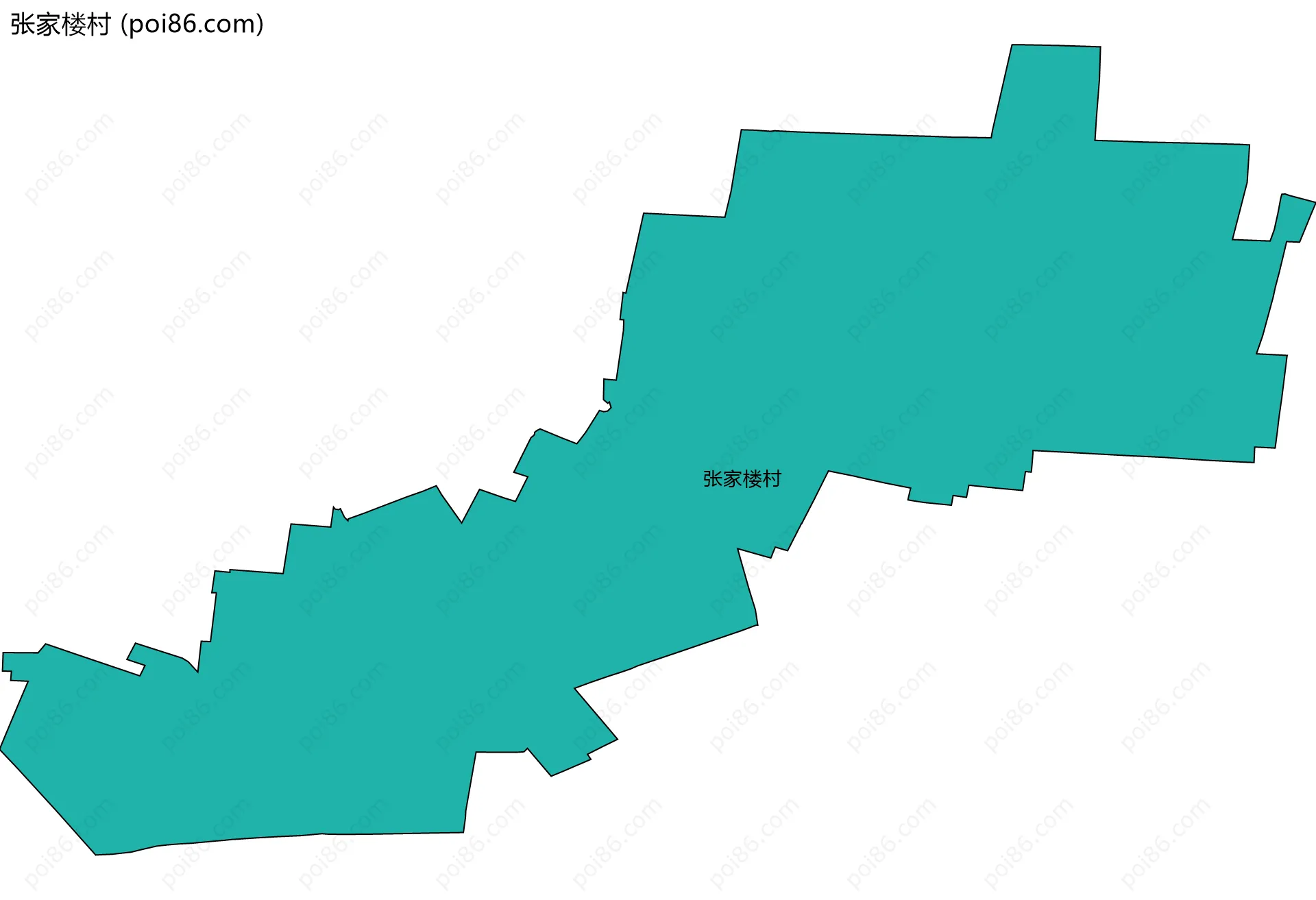 张家楼村边界地图