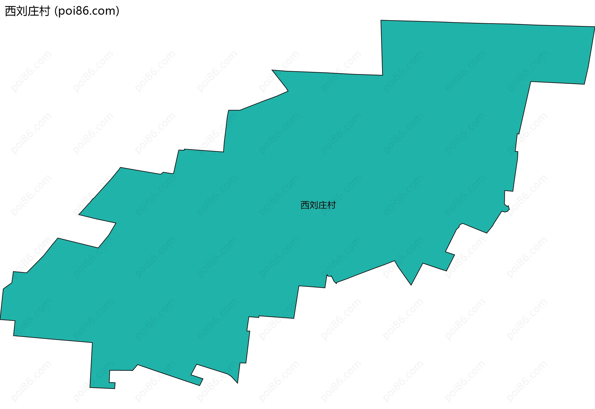 西刘庄村边界地图