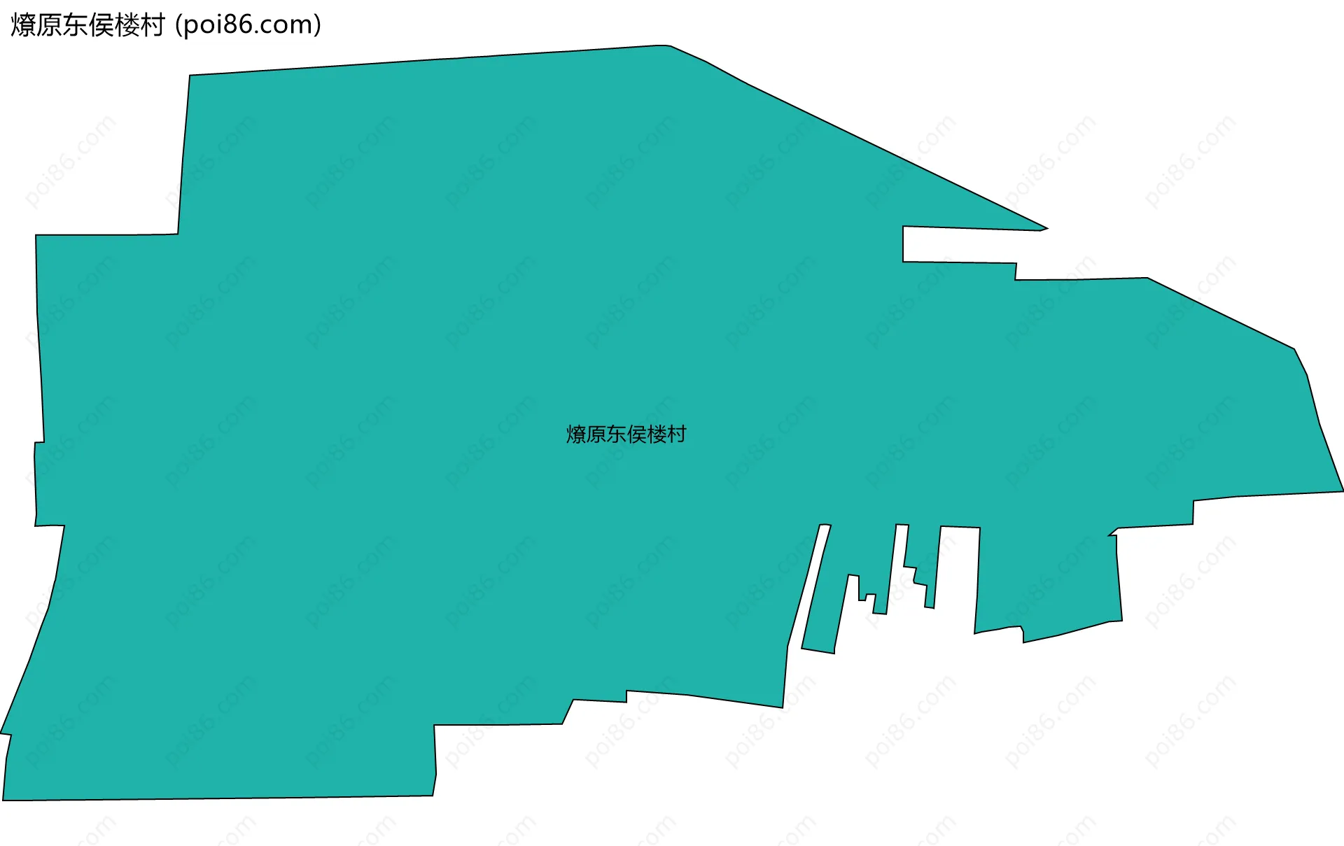 燎原东侯楼村边界地图