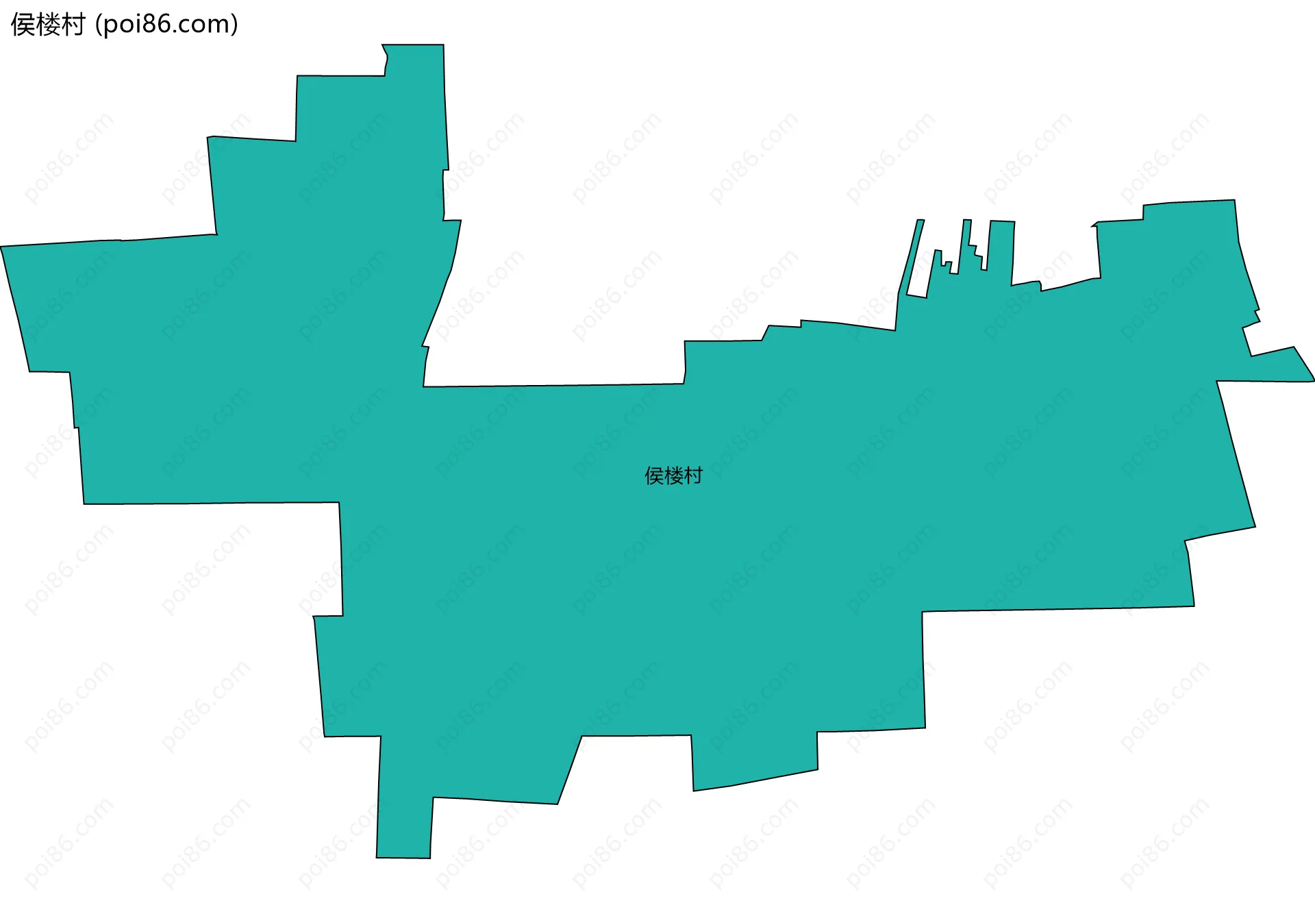 侯楼村边界地图