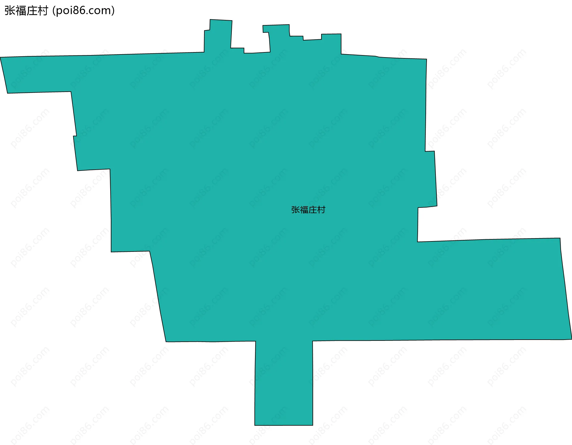 张福庄村边界地图