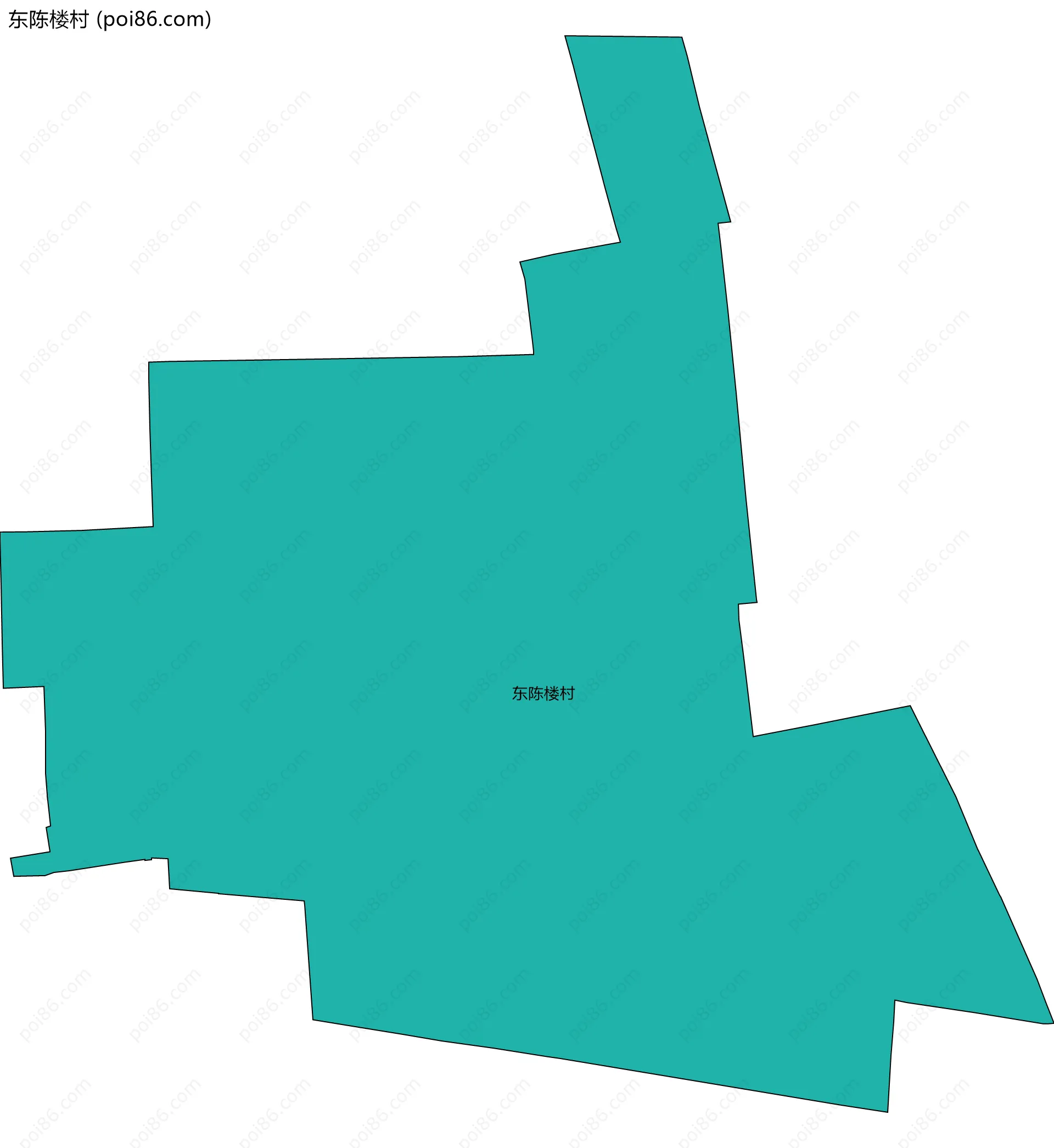 东陈楼村边界地图