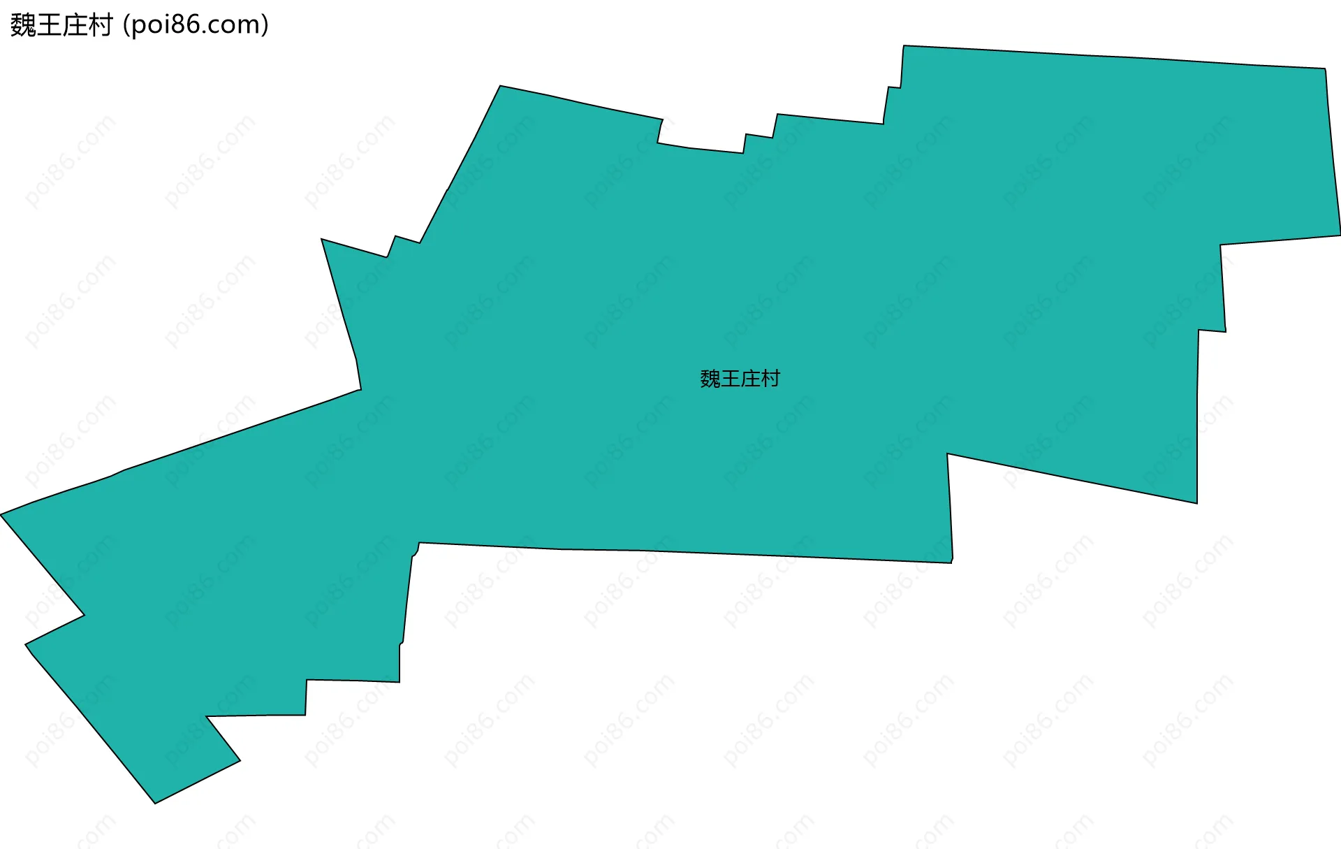 魏王庄村边界地图