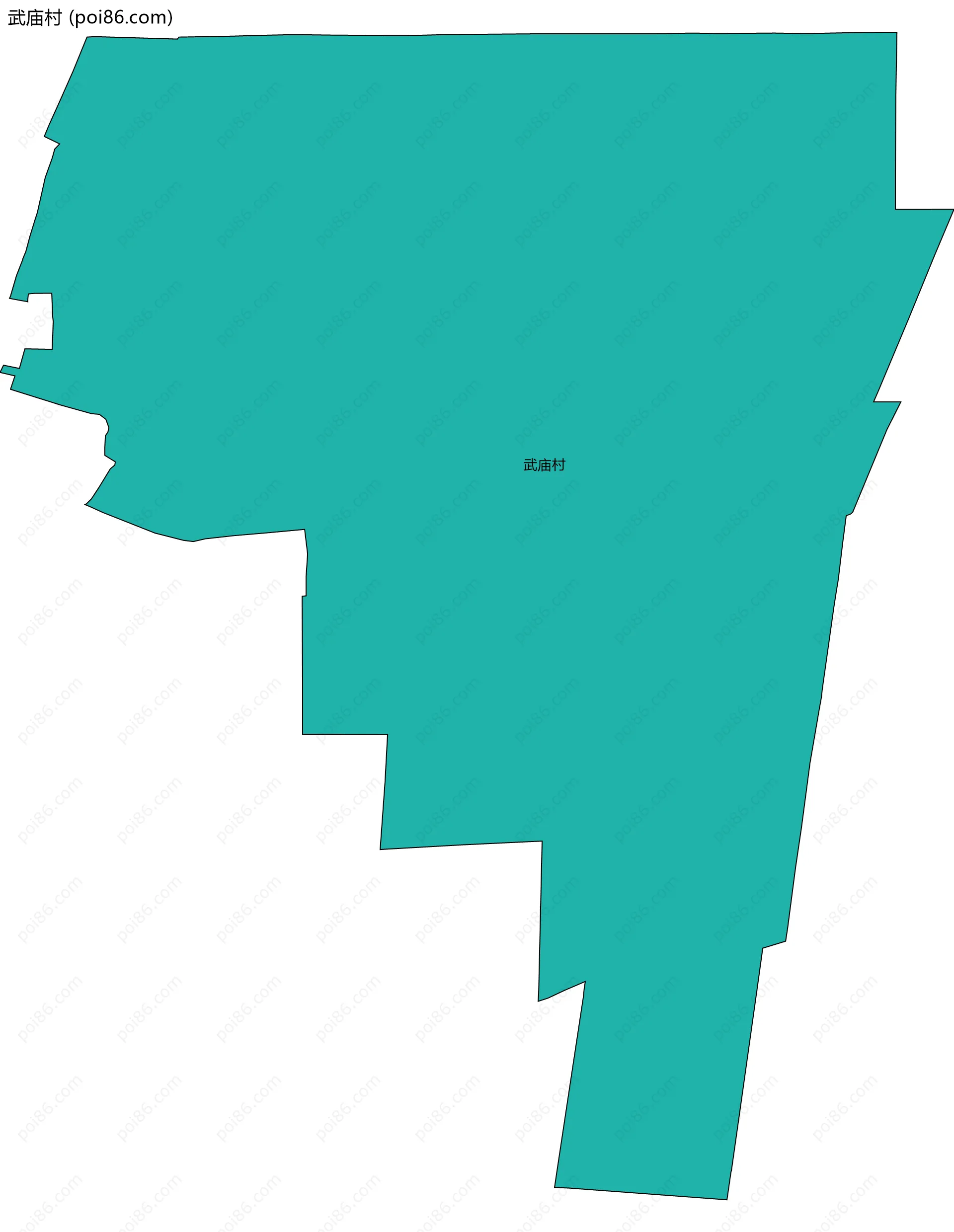 武庙村边界地图