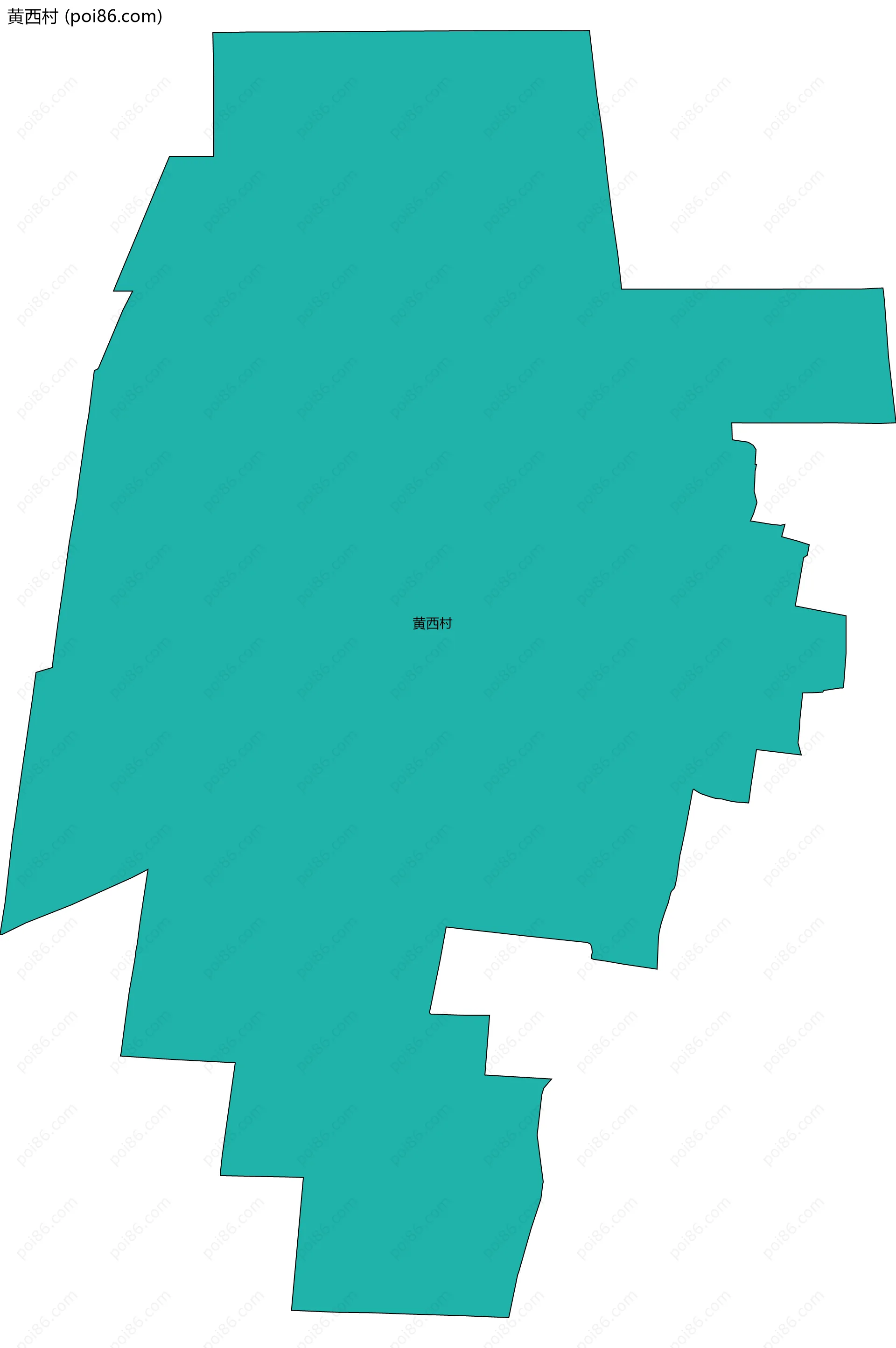 黄西村边界地图