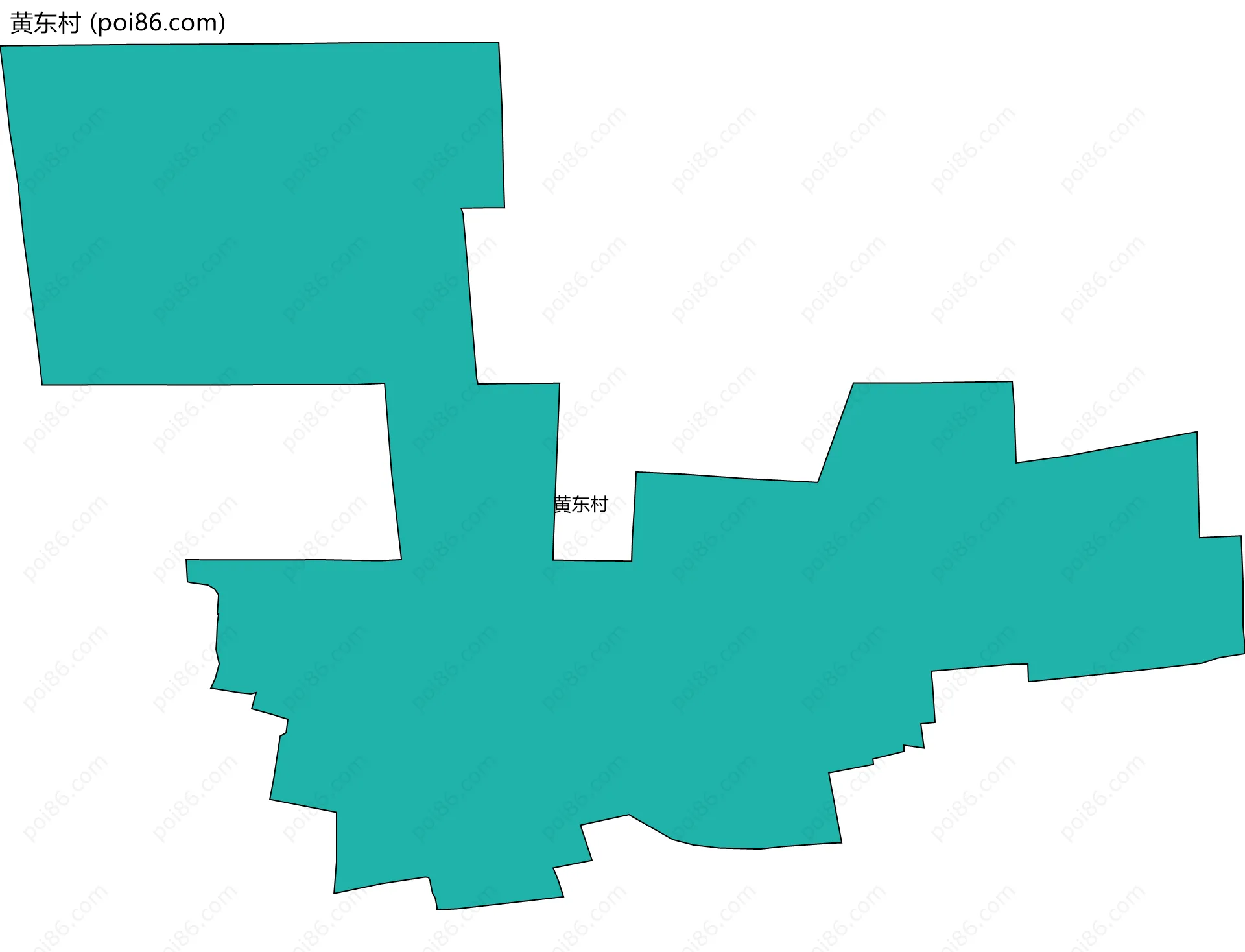 黄东村边界地图