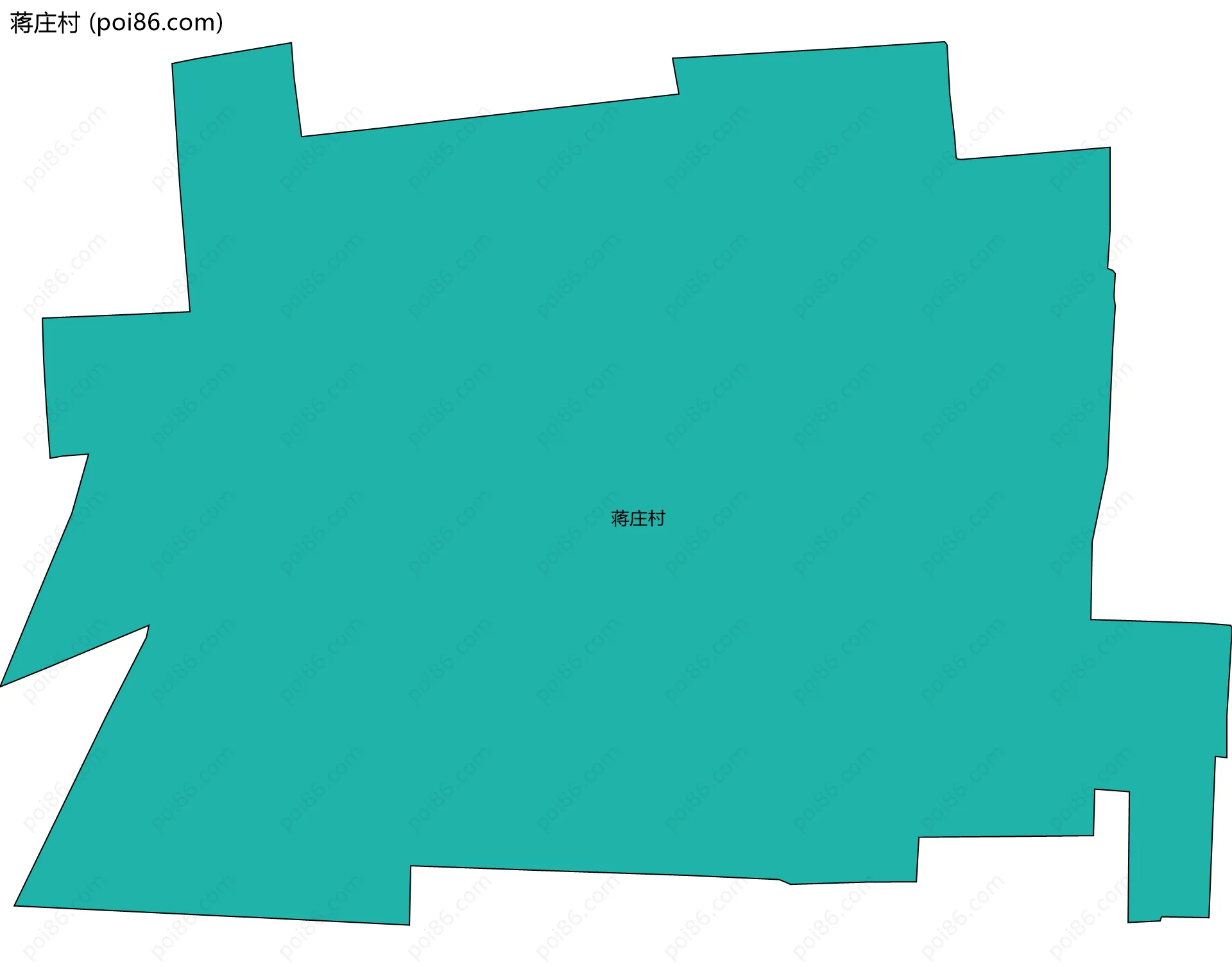 蒋庄村边界地图