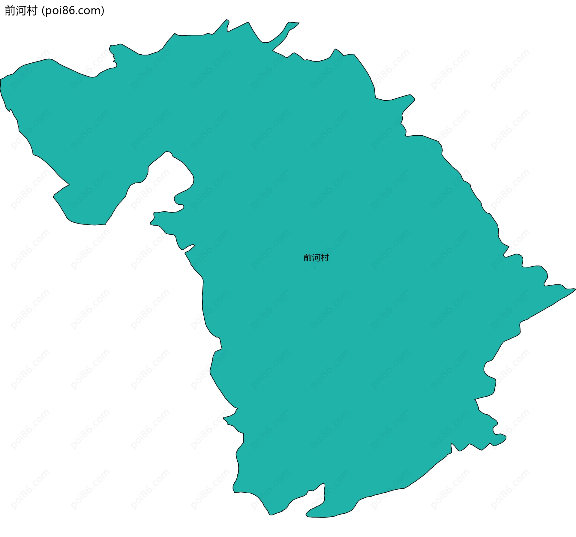 前河村边界地图