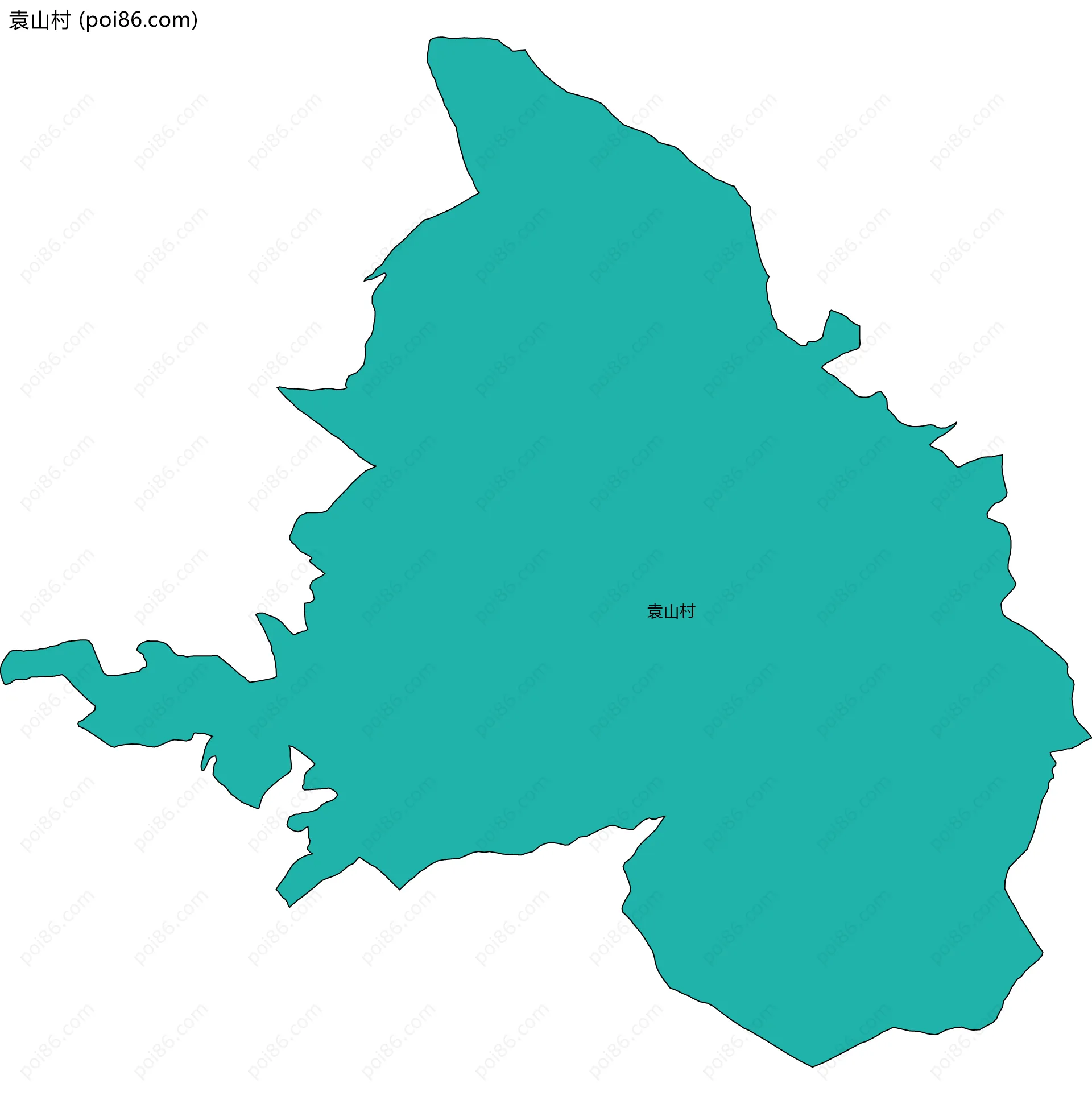 袁山村边界地图