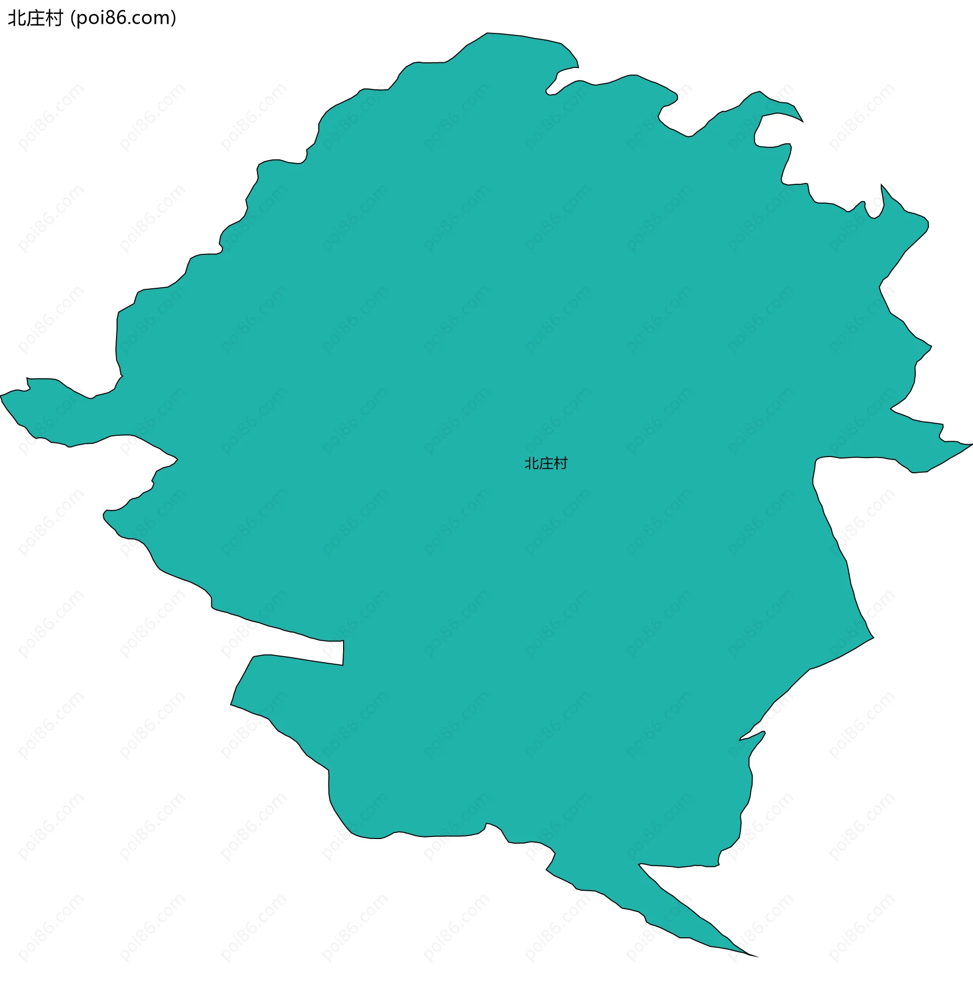 北庄村边界地图
