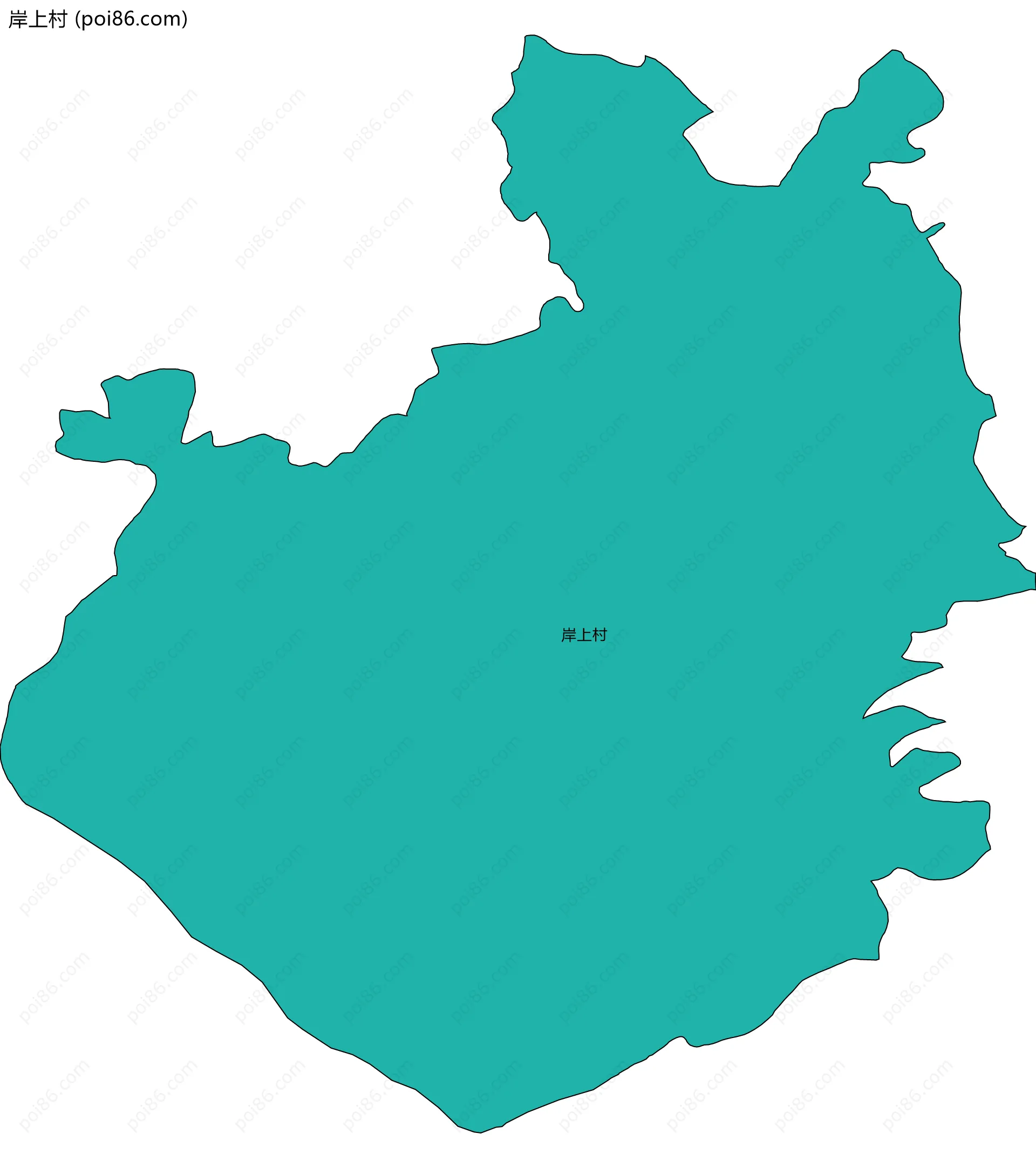 岸上村边界地图