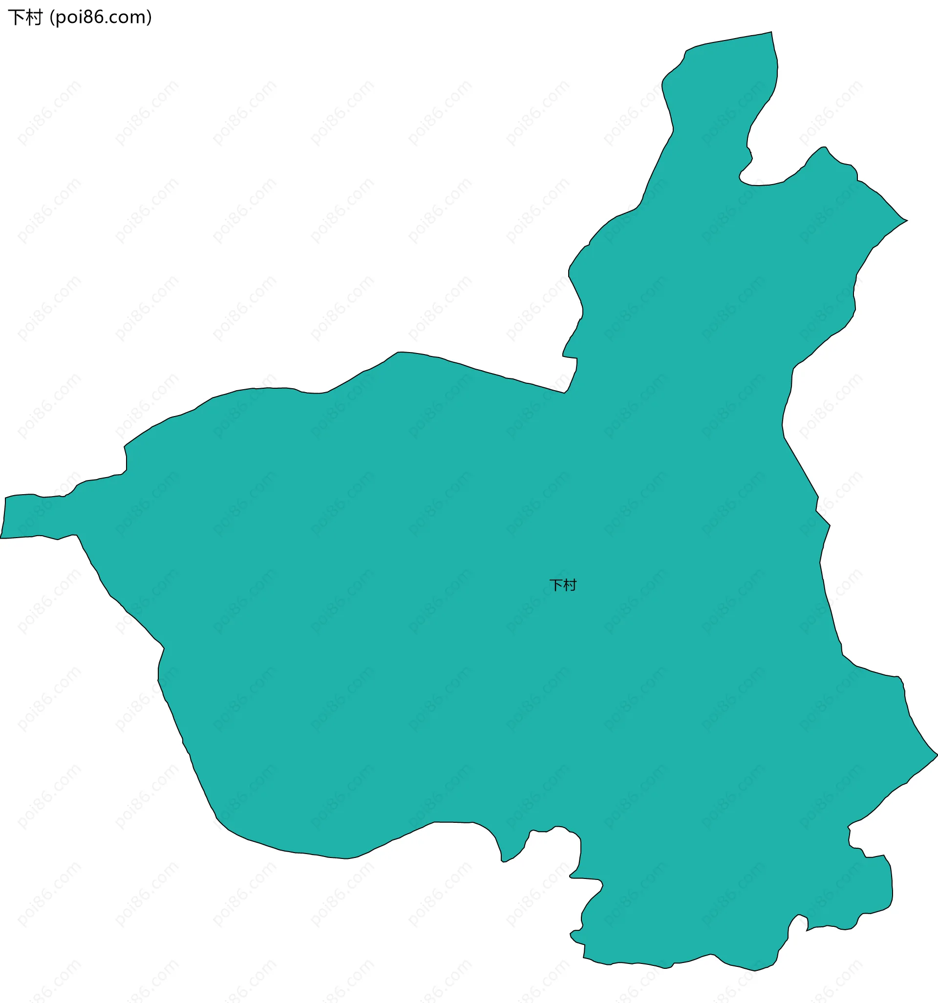 下村边界地图