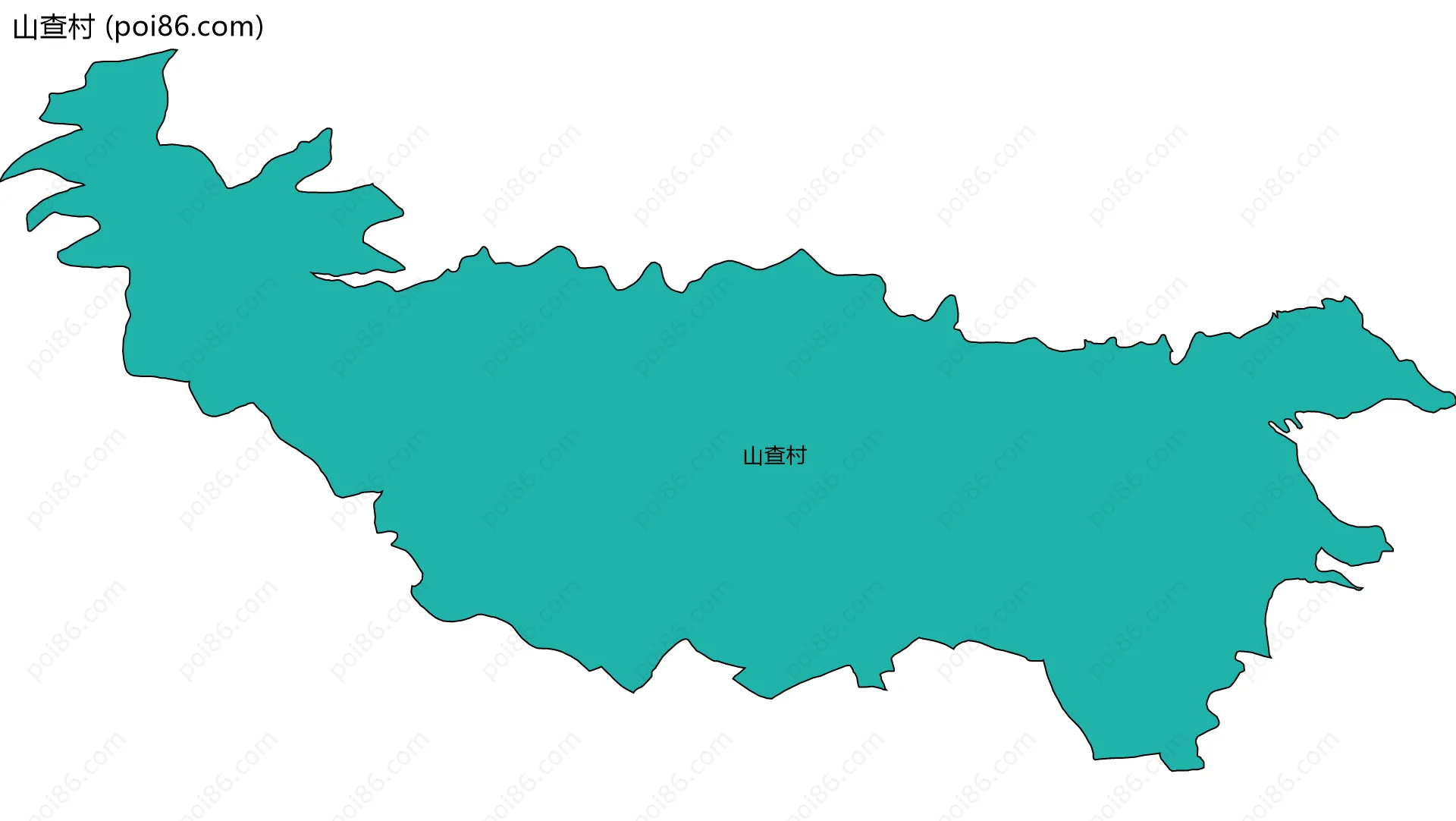 山查村边界地图