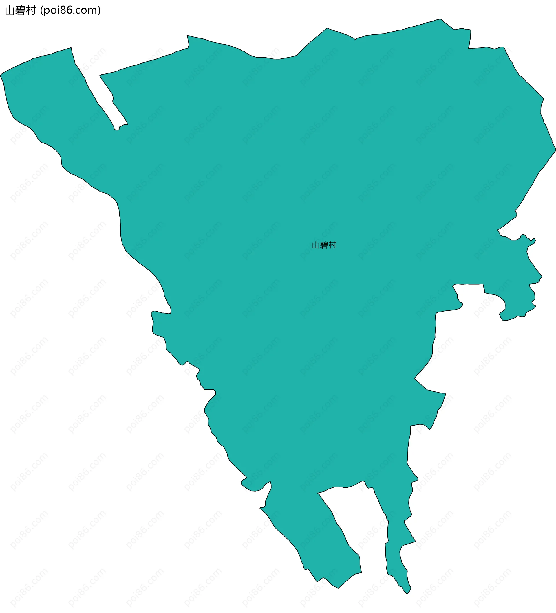 山碧村边界地图