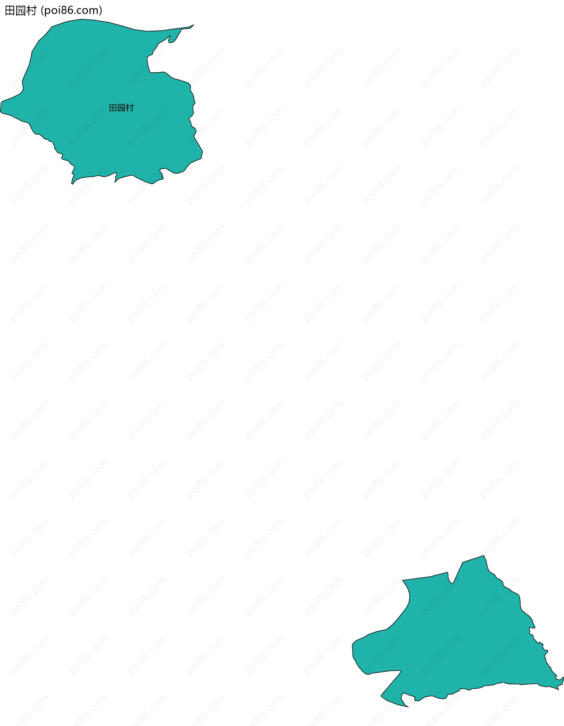 田园村边界地图