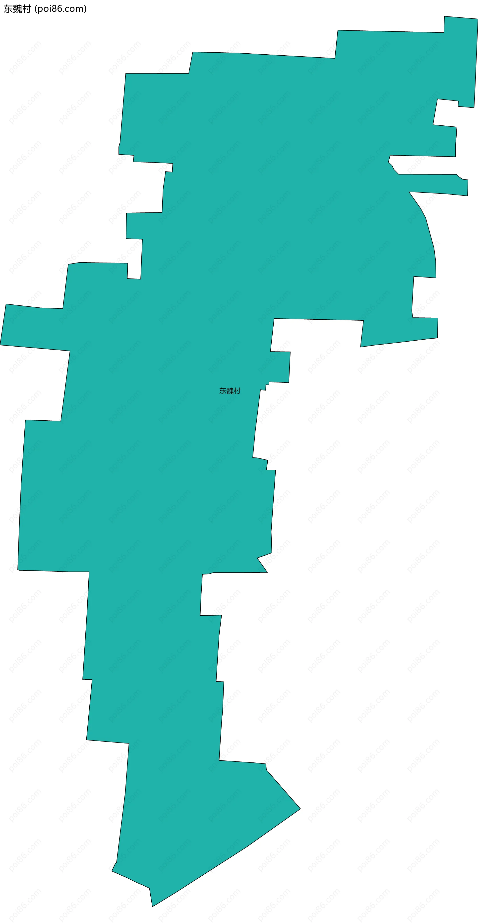 东魏村边界地图