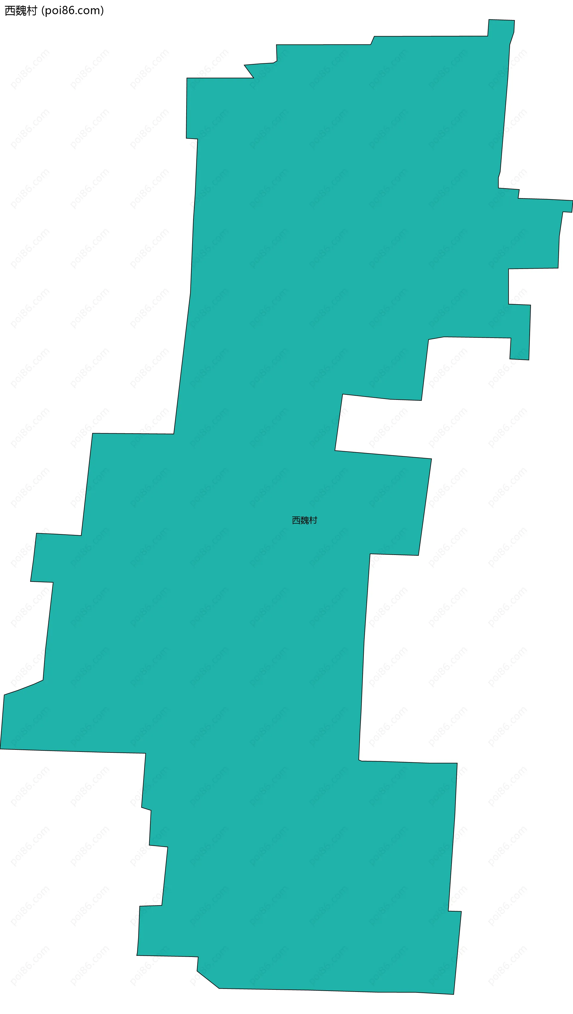 西魏村边界地图