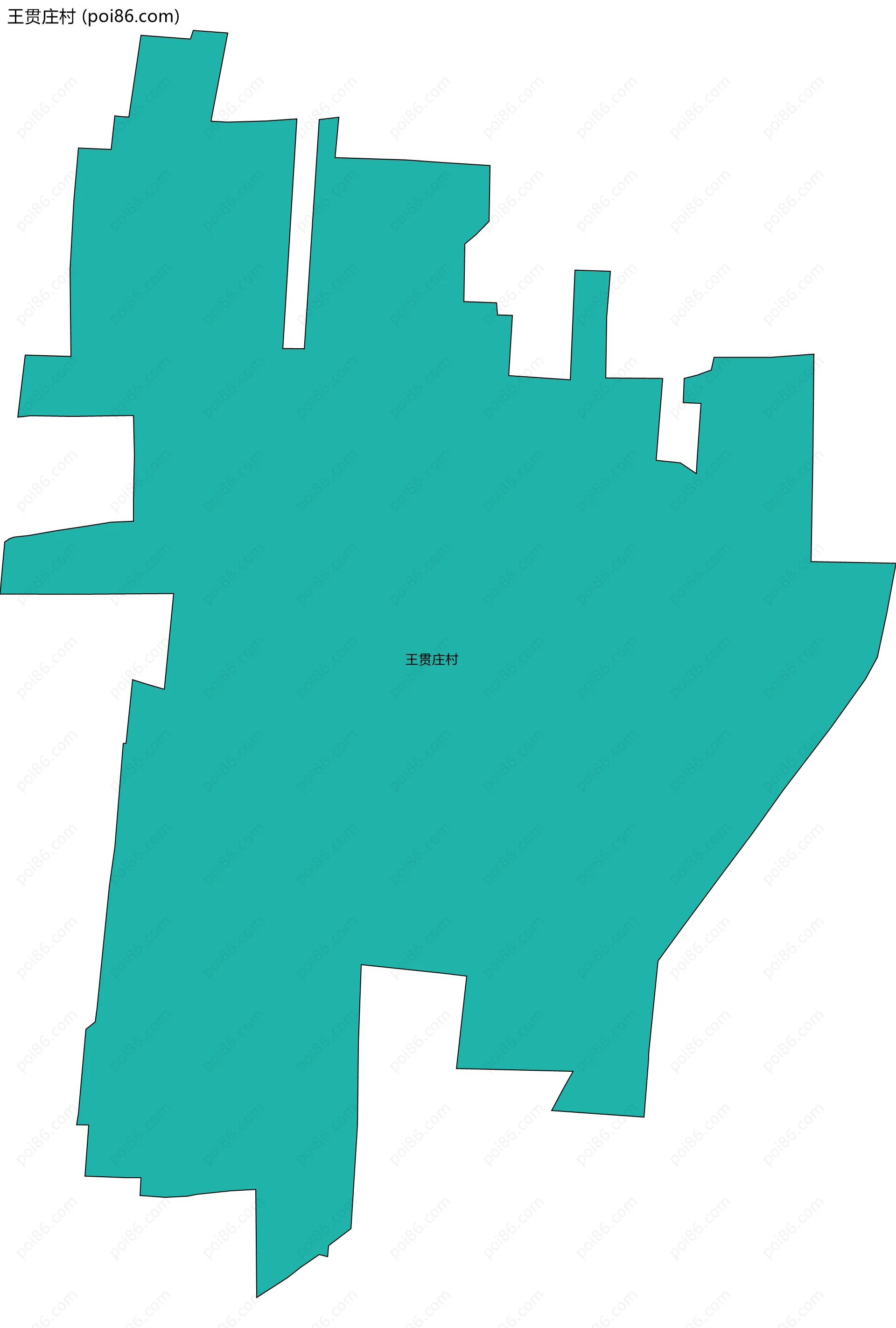 王贯庄村边界地图