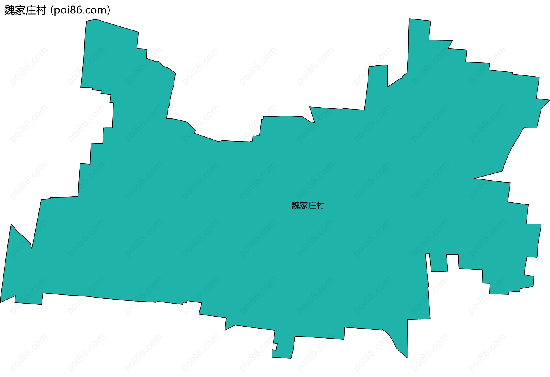 魏家庄村边界地图