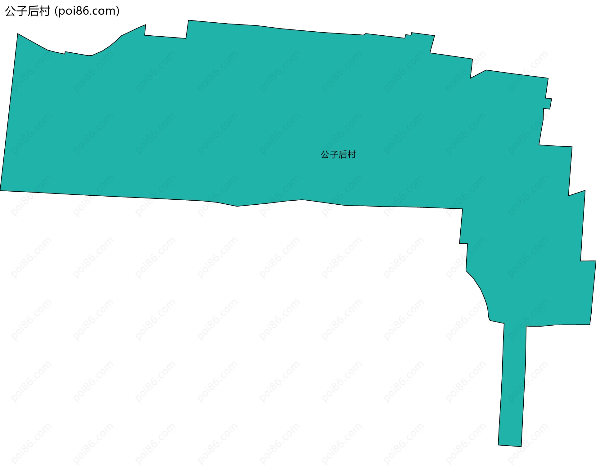 公子后村边界地图
